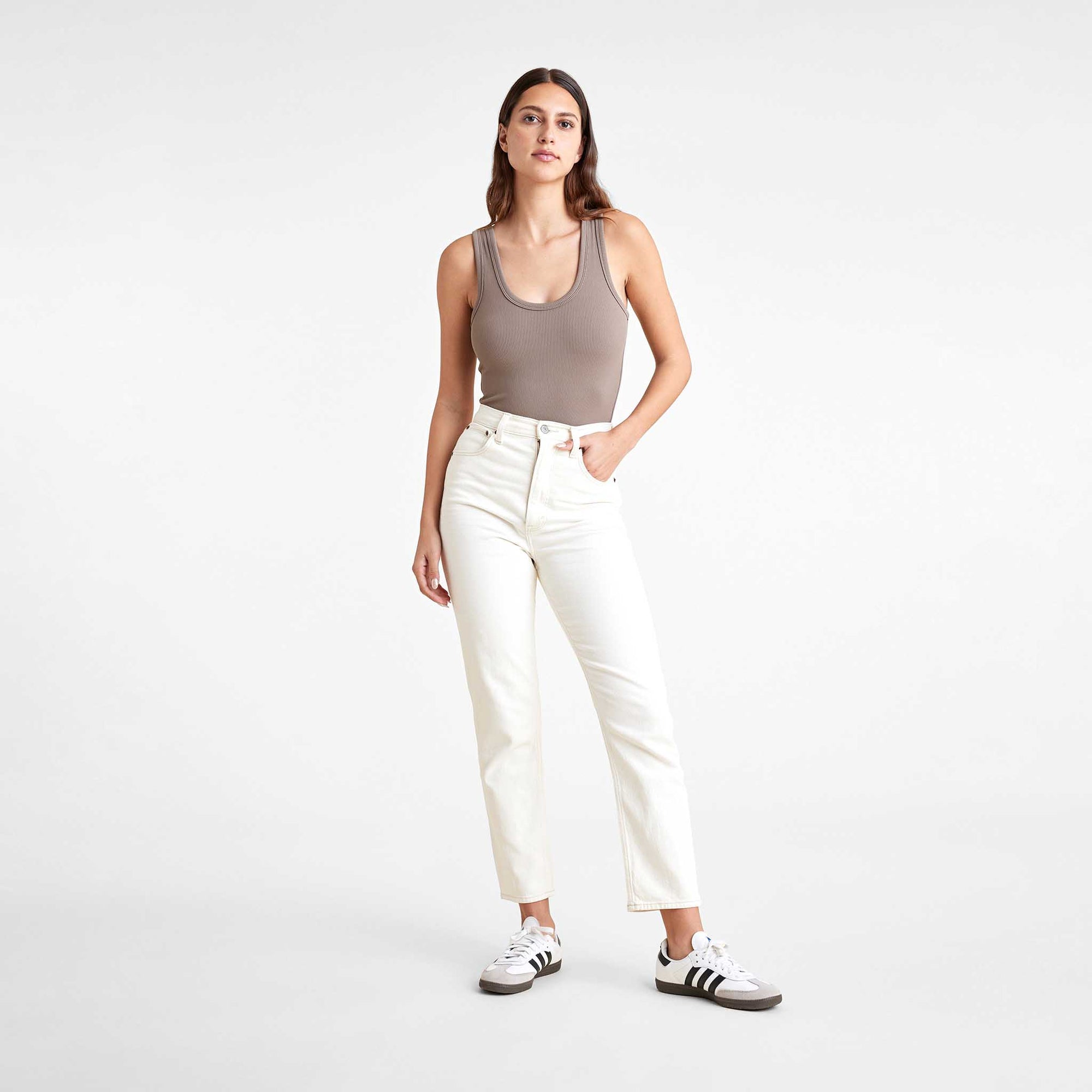 Ribbed Scoop Tank Bodysuit