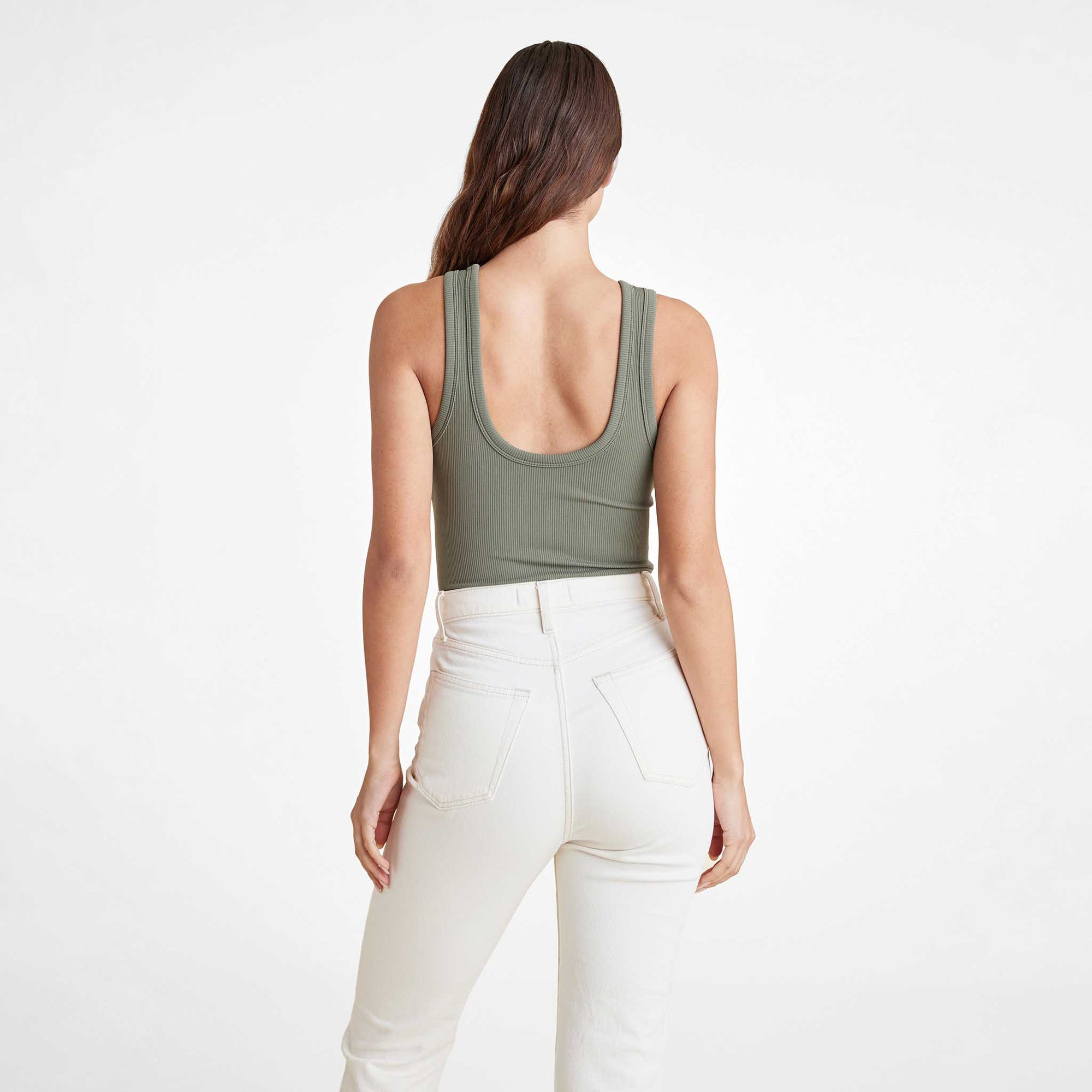 Ribbed Scoop Tank Bodysuit