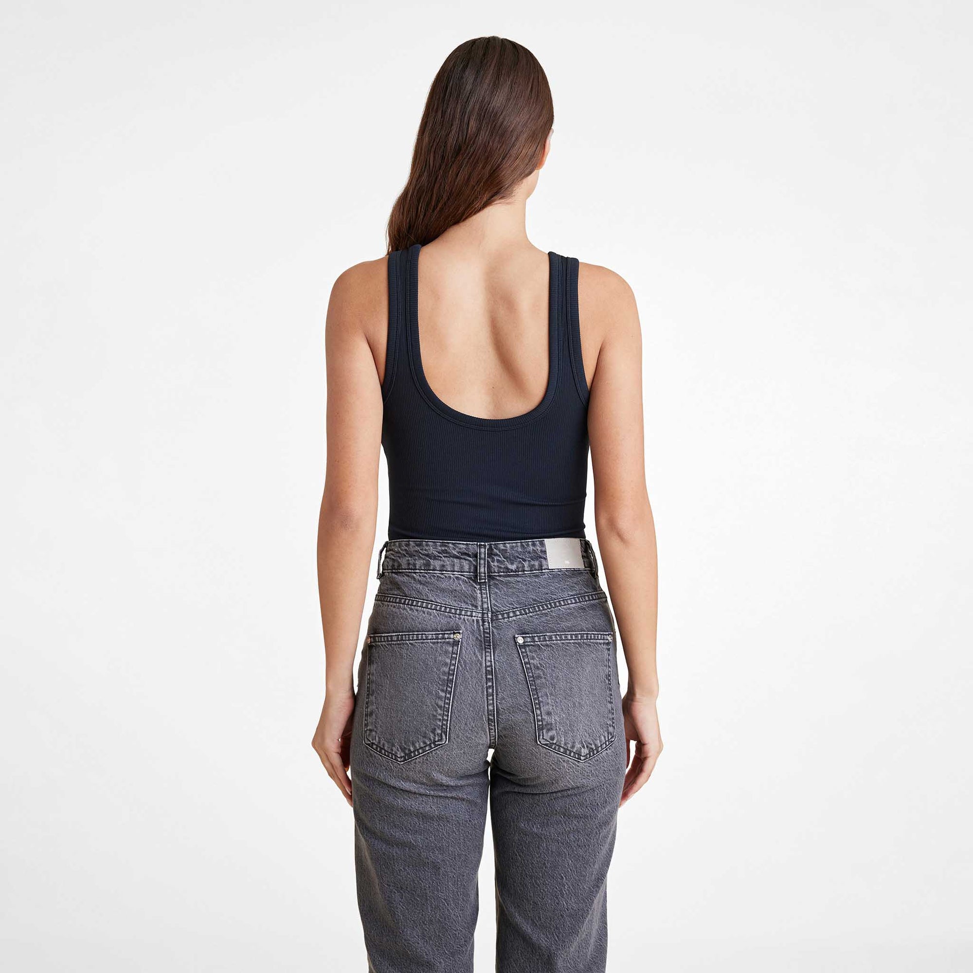 Ribbed Scoop Tank Bodysuit