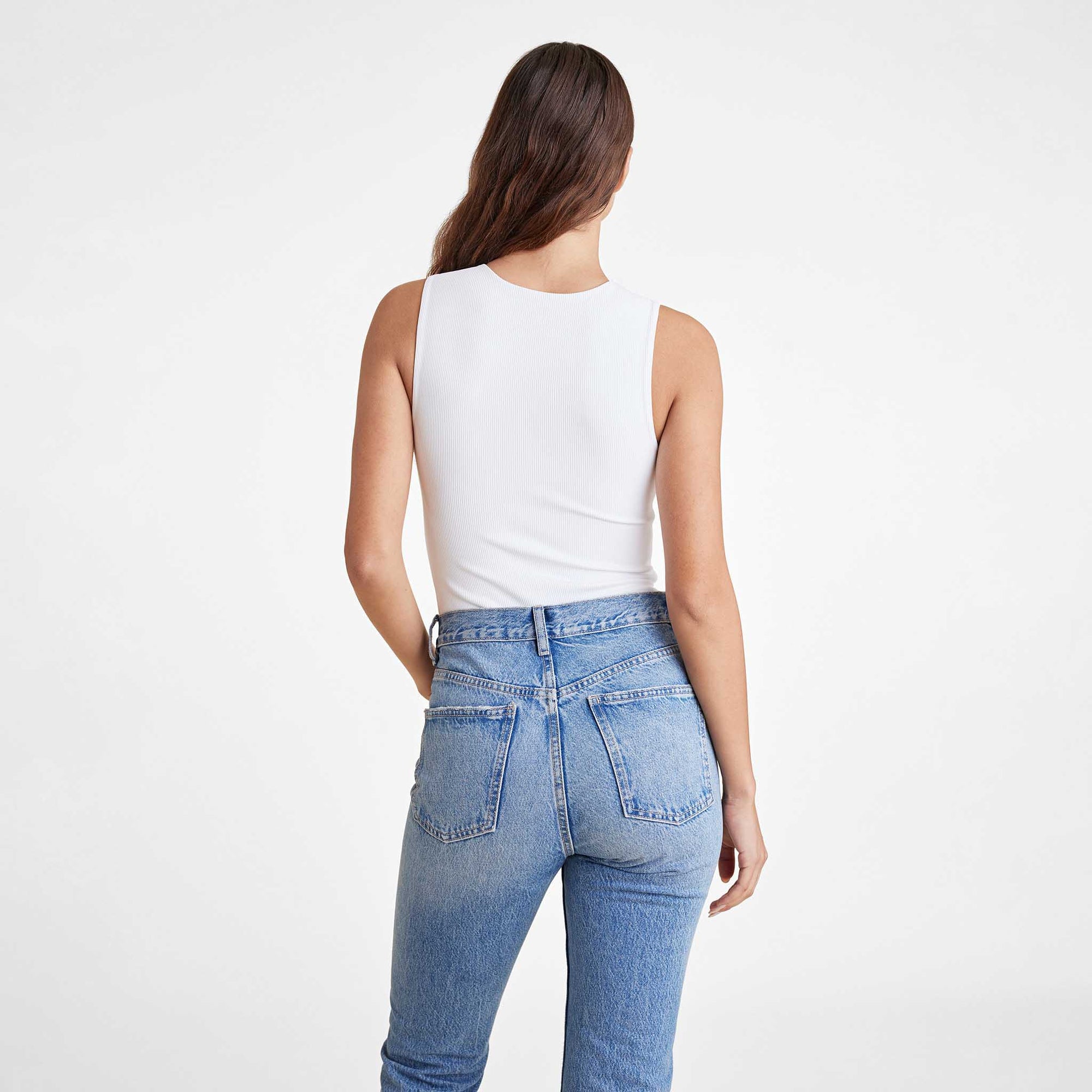 Ribbed Crewneck Tank Bodysuit
