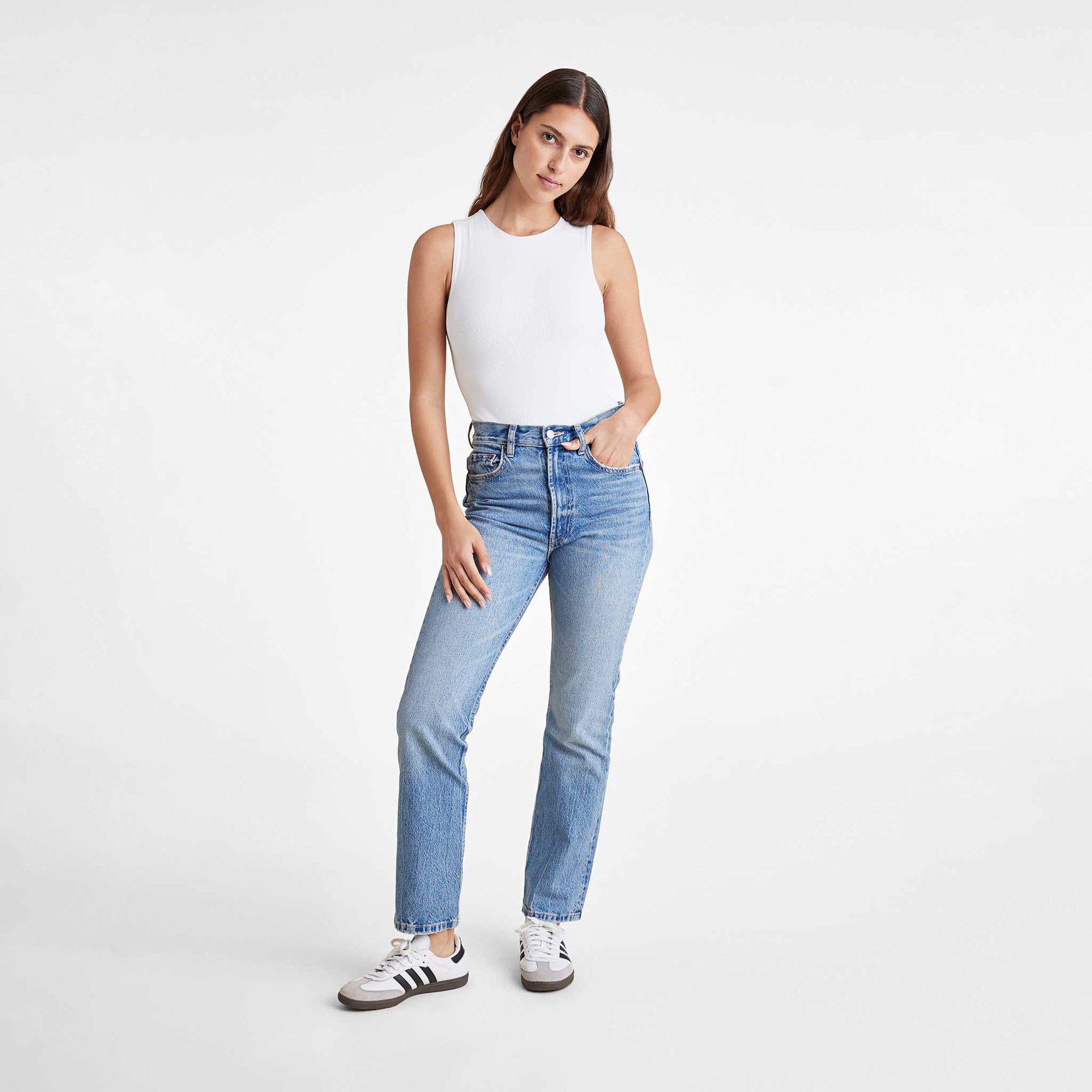 Ribbed Crewneck Tank Bodysuit