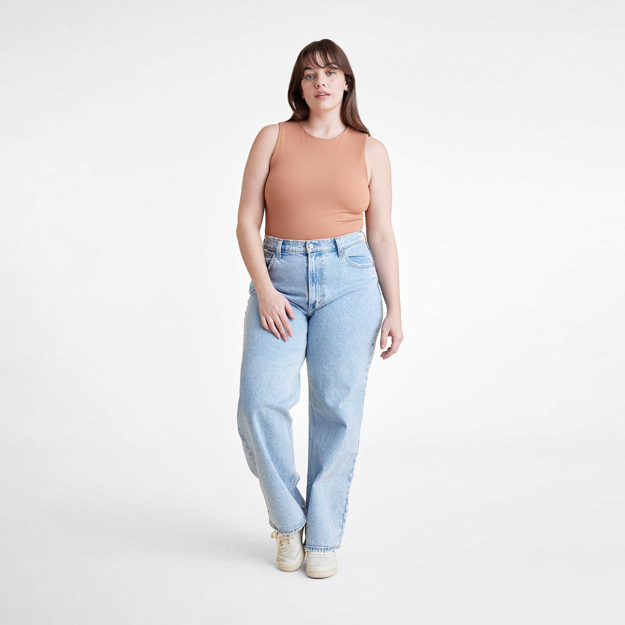 Ribbed Crewneck Tank Bodysuit