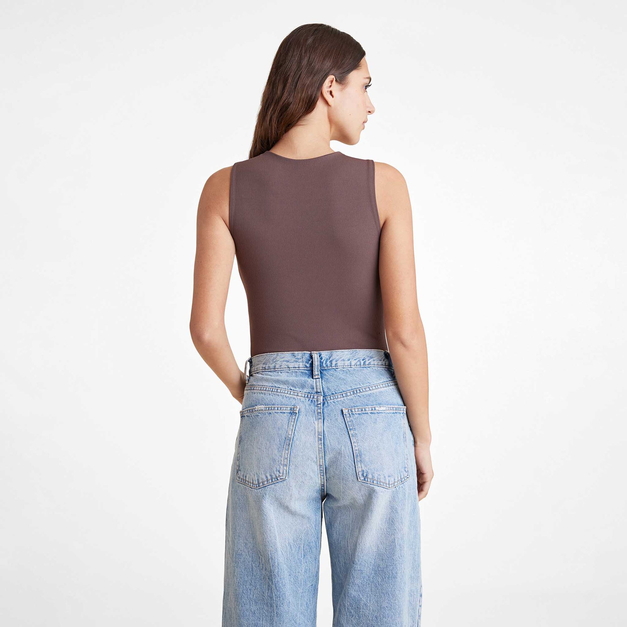 Ribbed Crewneck Tank Bodysuit