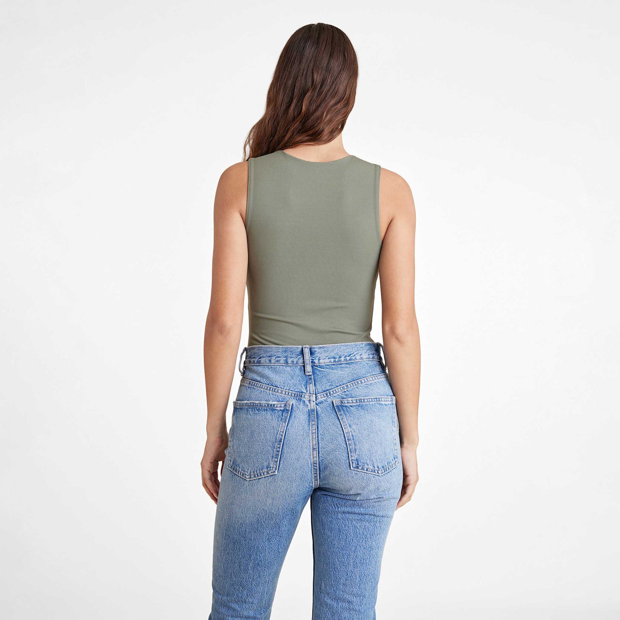 Ribbed Crewneck Tank Bodysuit