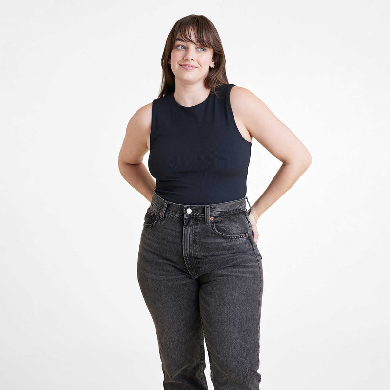 Ribbed Crewneck Tank Bodysuit image 
