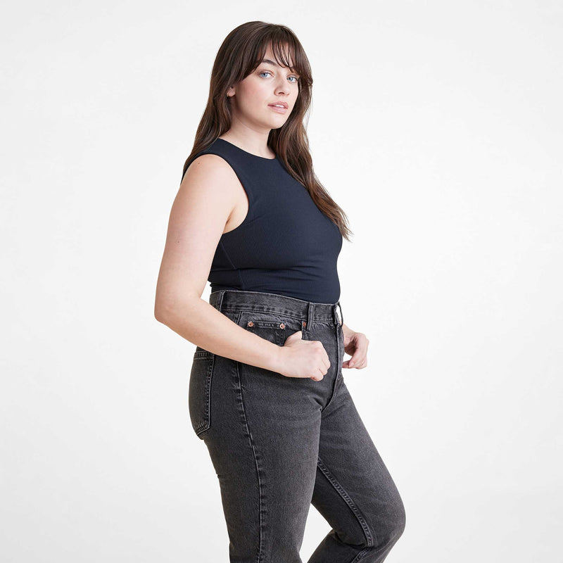 Ribbed Crewneck Tank Bodysuit image 