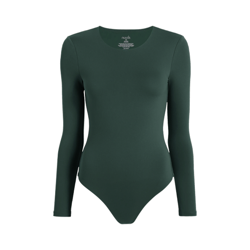 Long Sleeve Crewneck Bodysuit | Evergreen