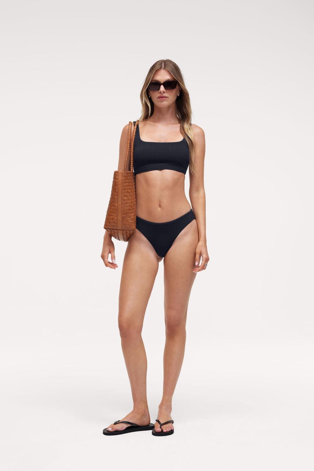 Low Waist Bikini Bottom | Crispy Black