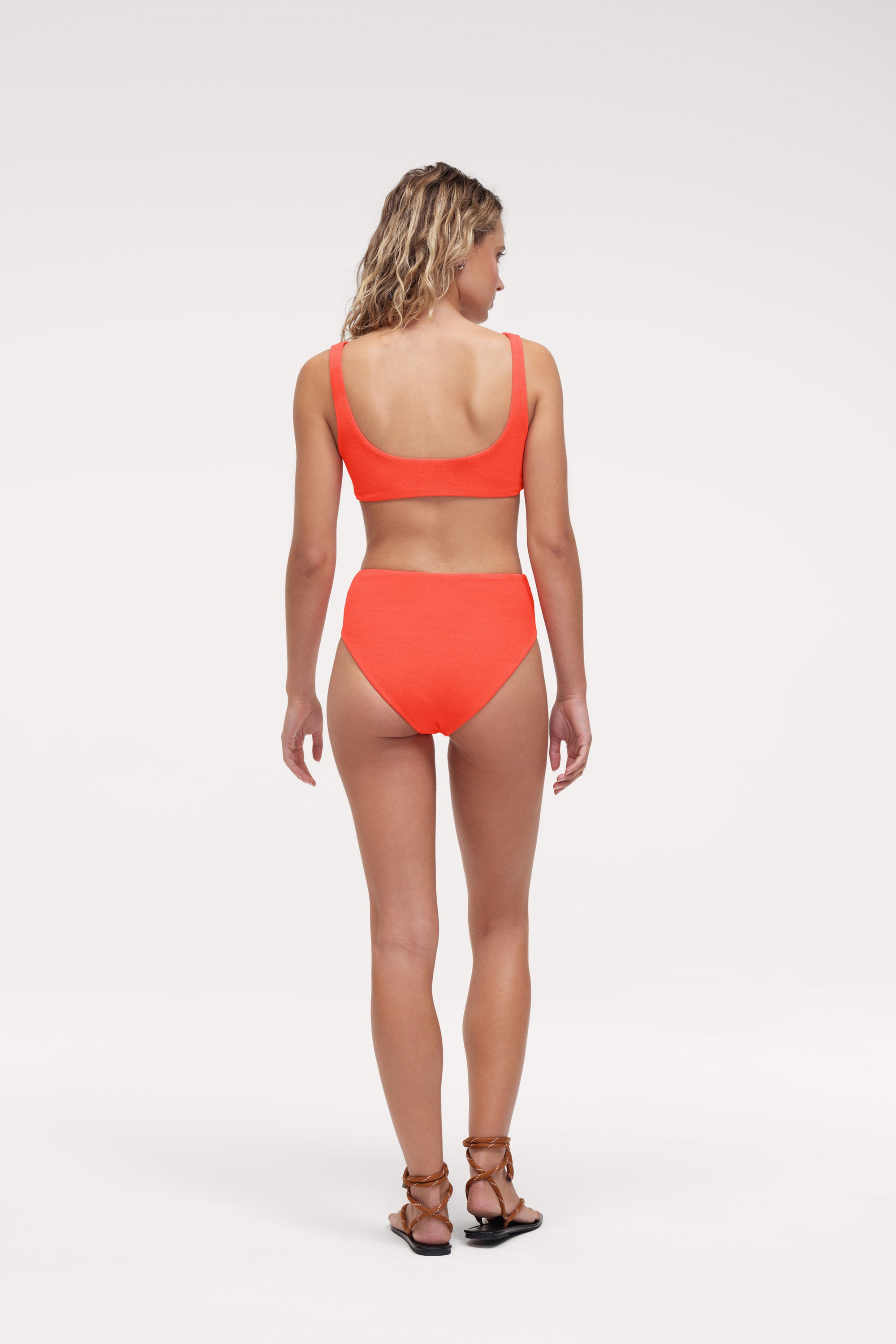 Plunge Bikini Top & High Waist Bikini Bottom