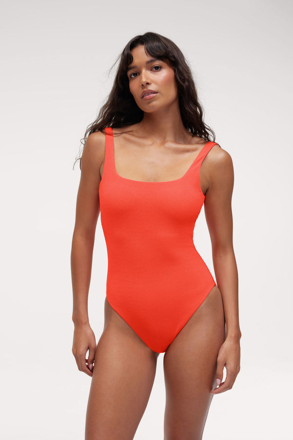 Square Neck One Piece | Papaya