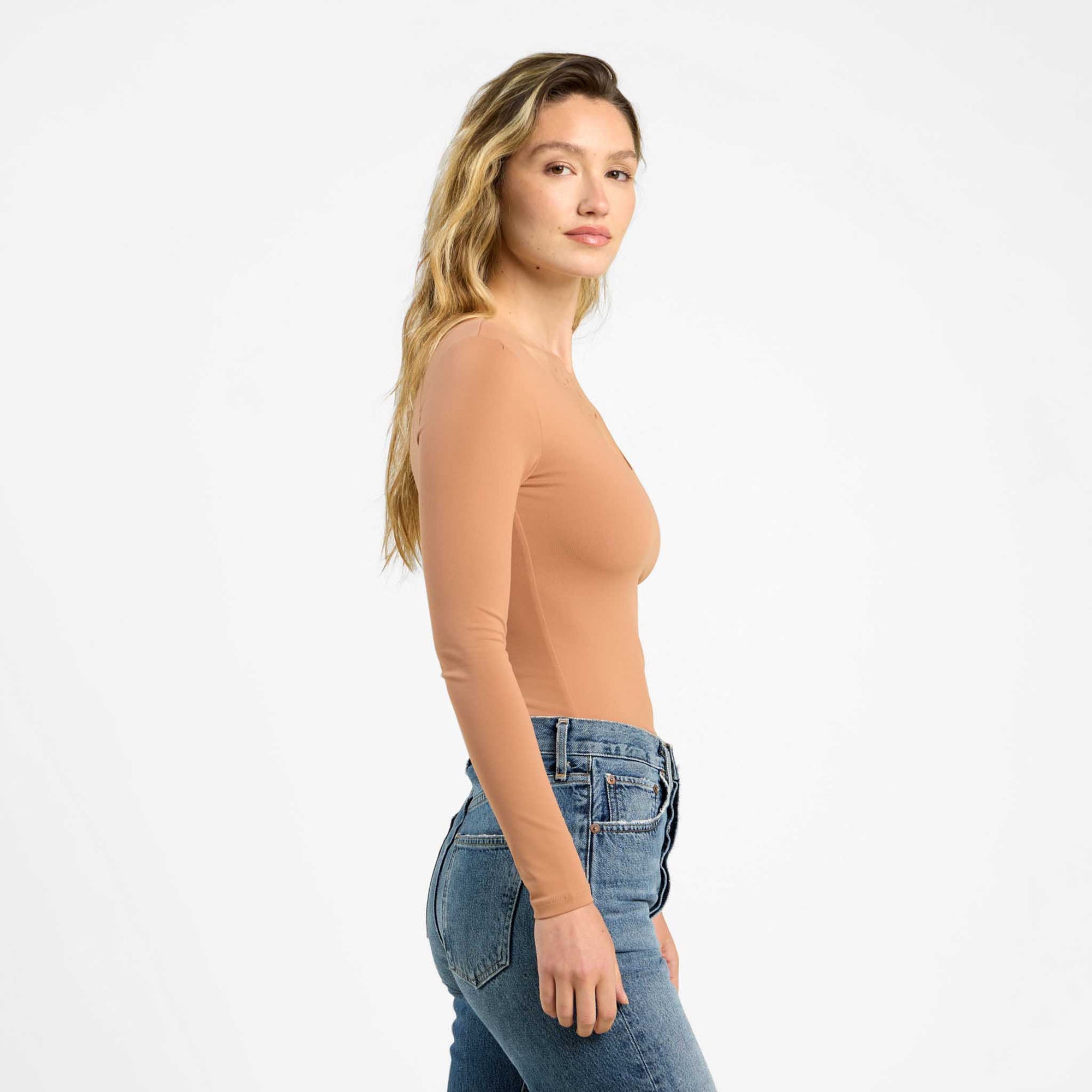 Long Sleeve Scoop Neck Bodysuit