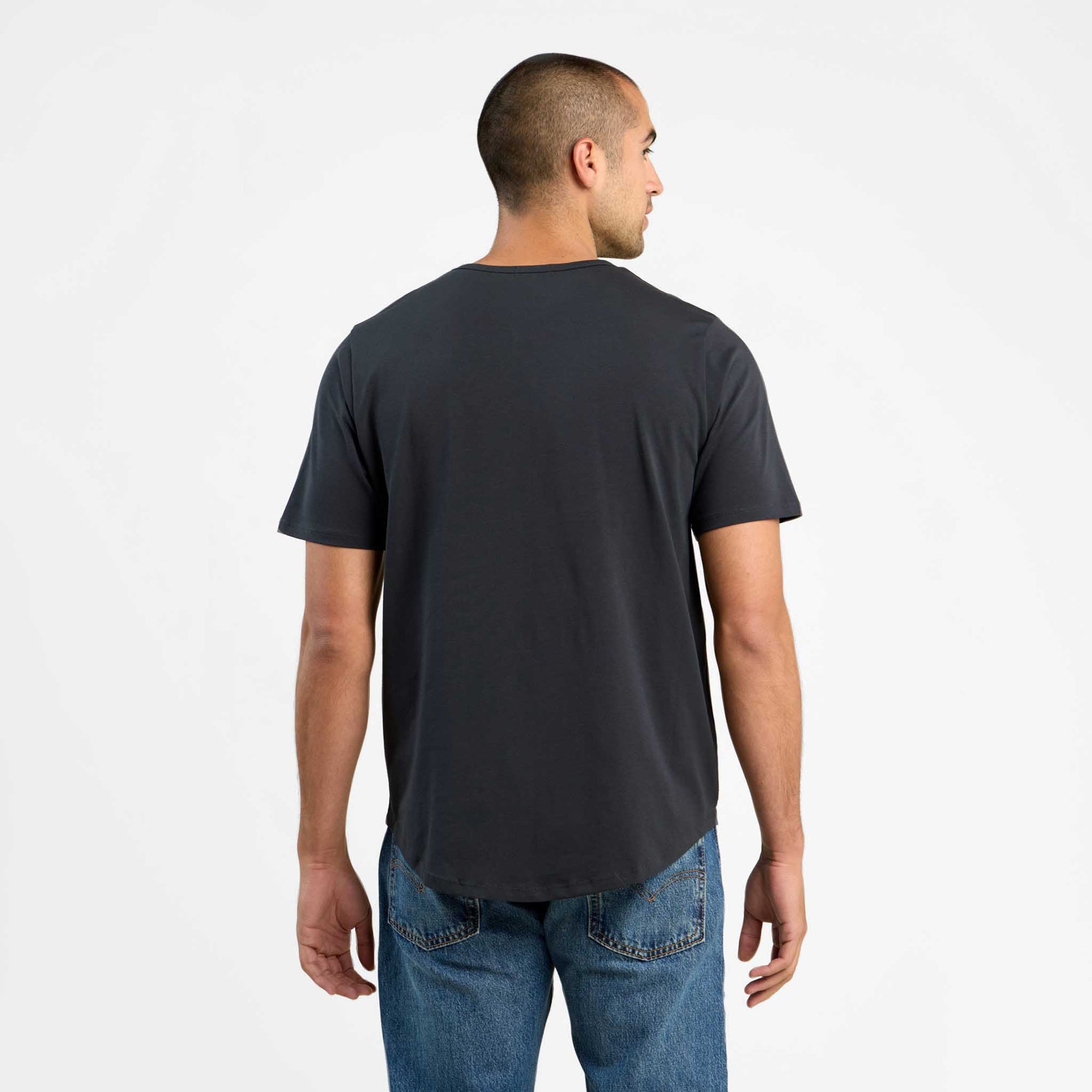 Short Sleeve Curved Hem T-Shirt