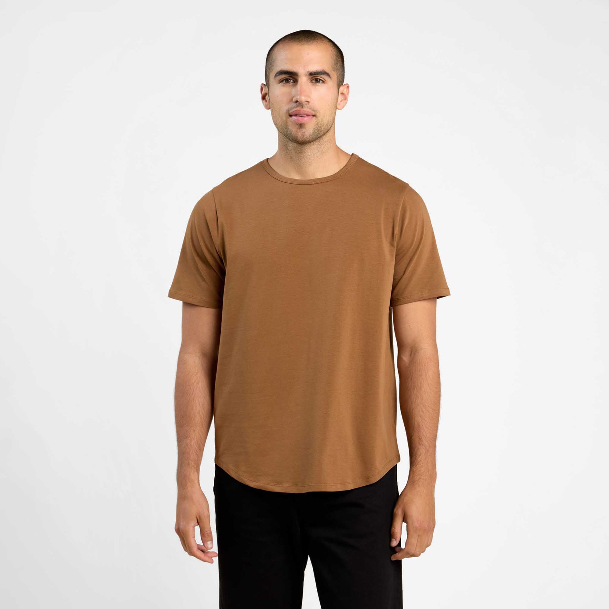 Short Sleeve Curved Hem T-Shirt