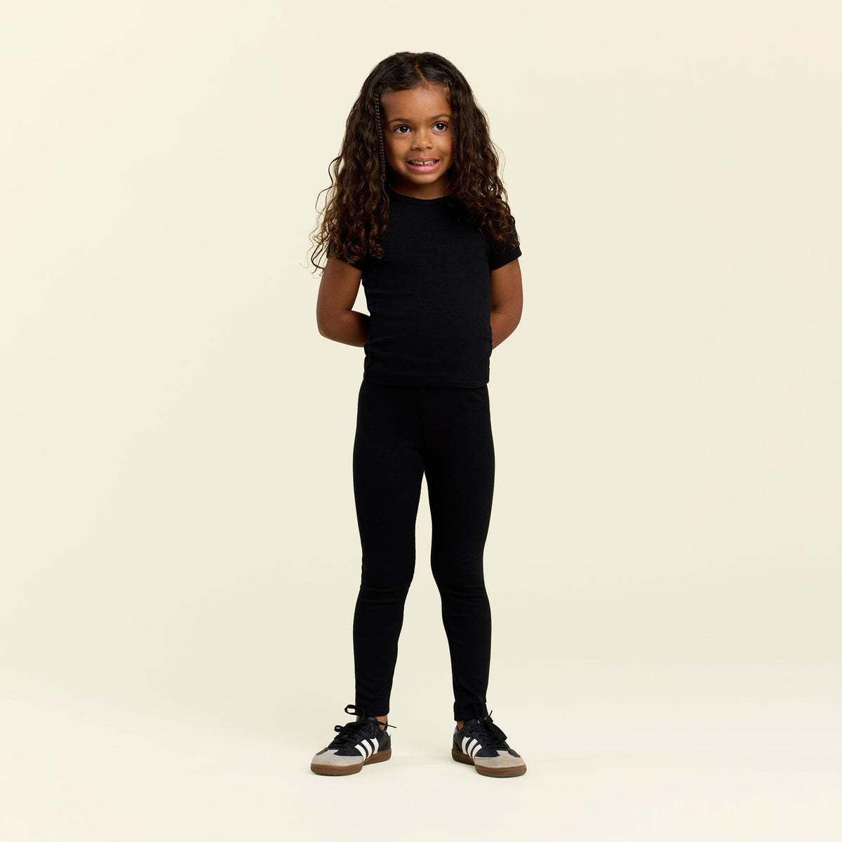Color:Black | tones Toddler Slinky Rib Legging – toddler leggings