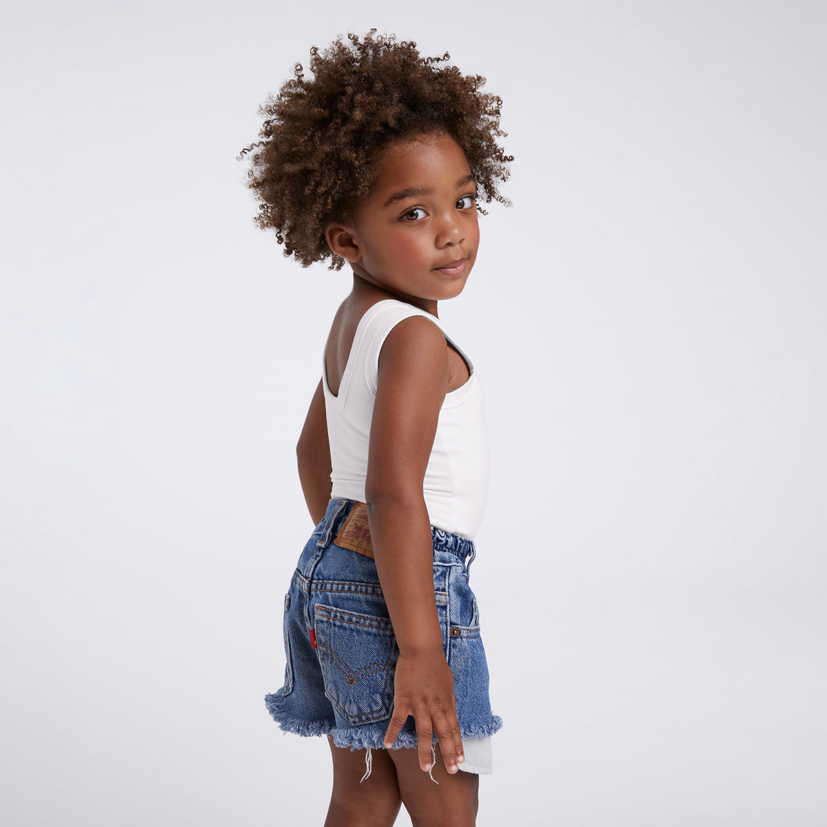 Color:White | tones Seamless Scoop Tank Bodysuit – toddler bodysuits