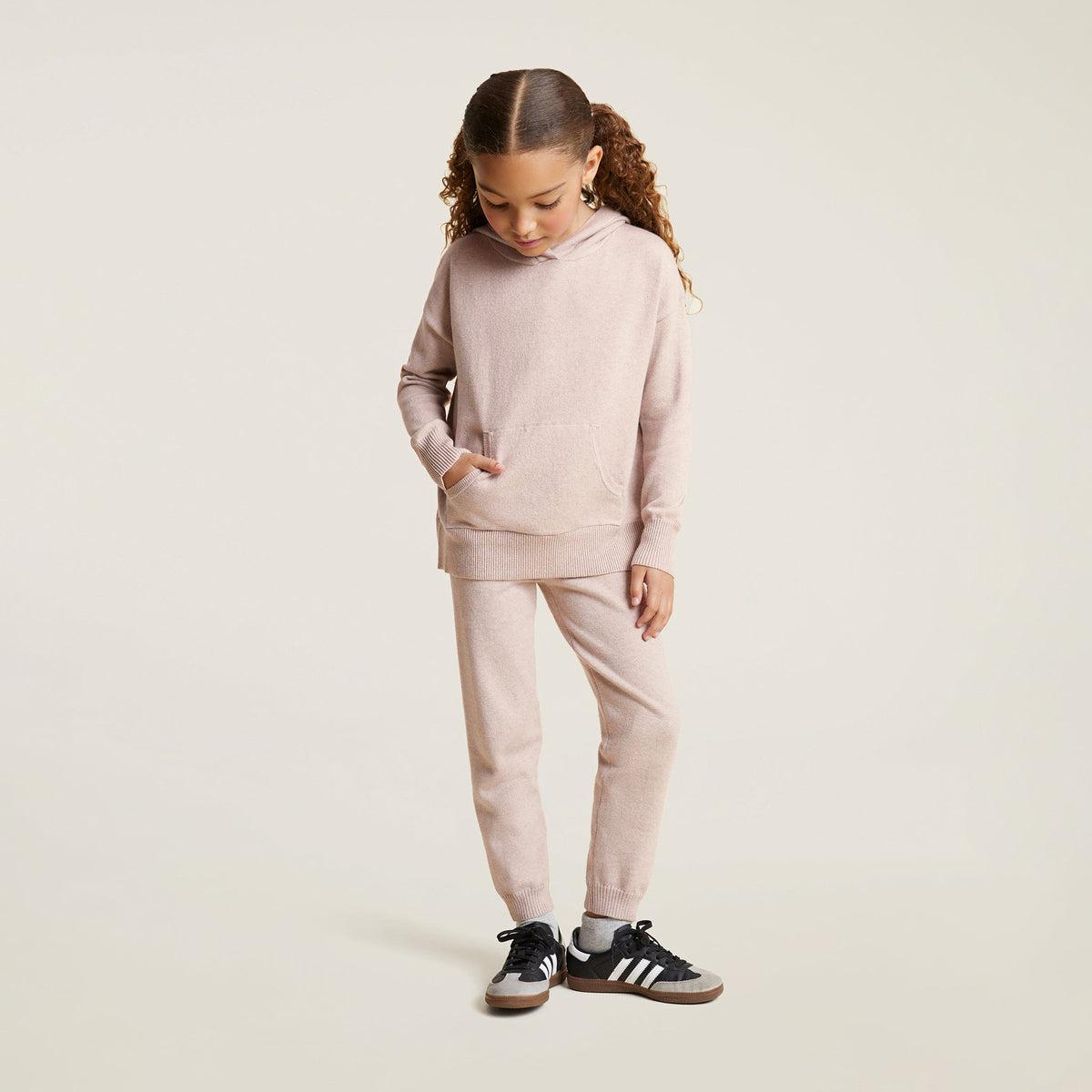 Color:Doe | tones Luxe Knit Hoodie – toddler hoodies