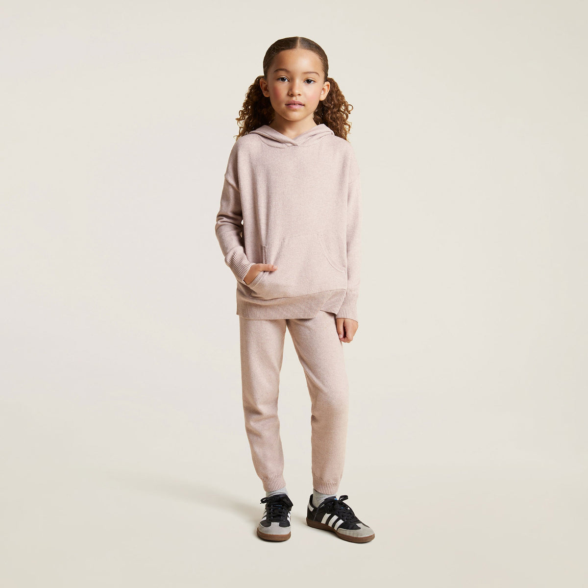 Color:Doe | tones Luxe Knit Hoodie – toddler hoodies