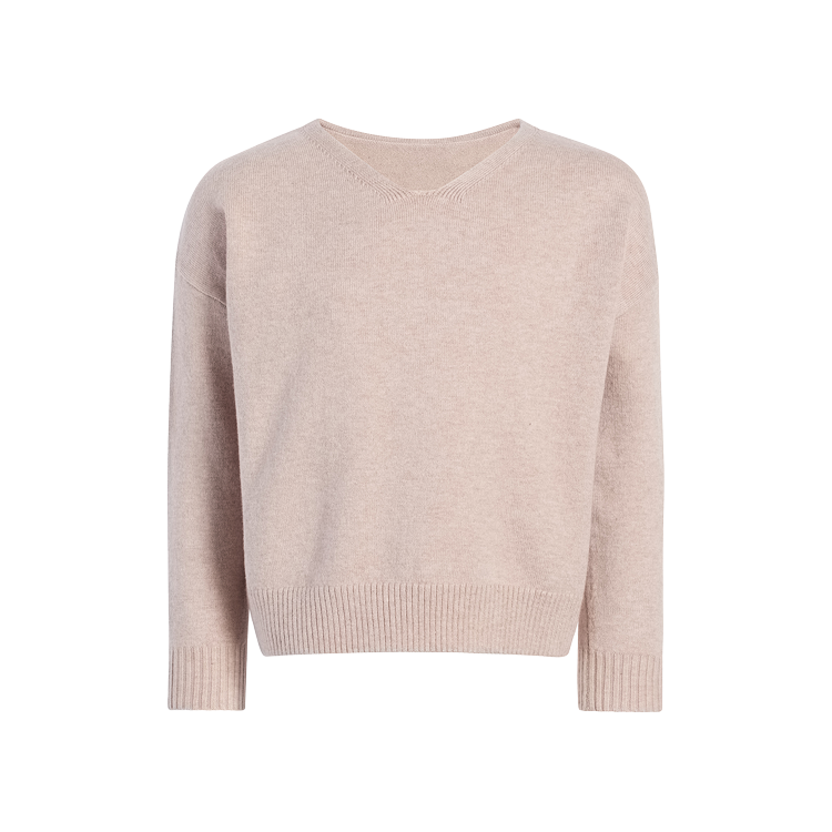 Color:Doe | tones Luxe Knit V-Neck Sweater – toddler sweaters