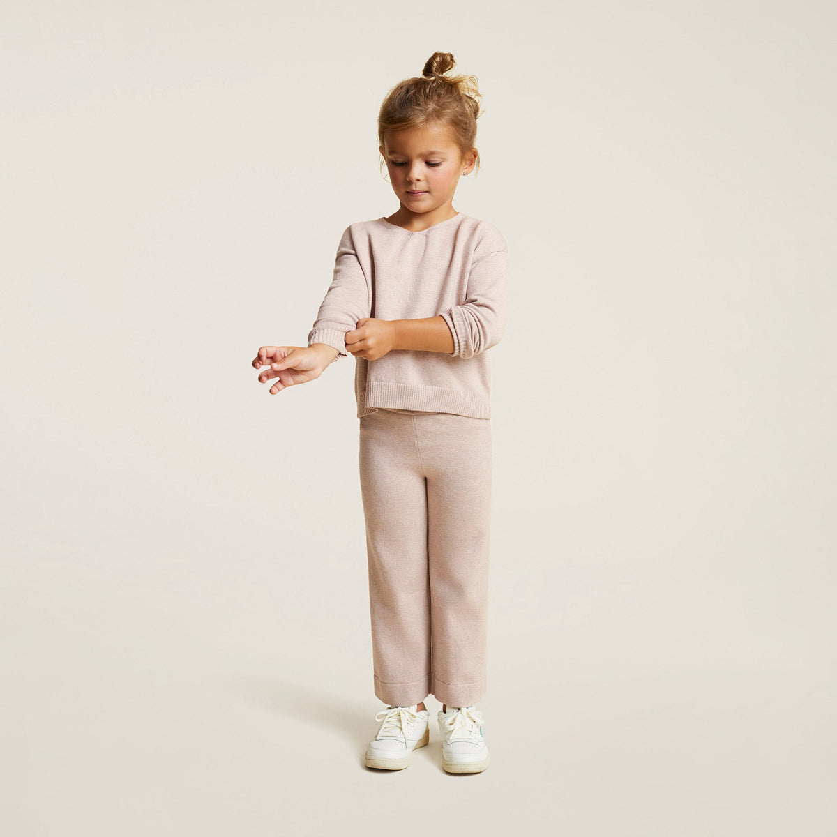 Color:Doe | tones Luxe Knit Wide Leg Pant – toddler pants