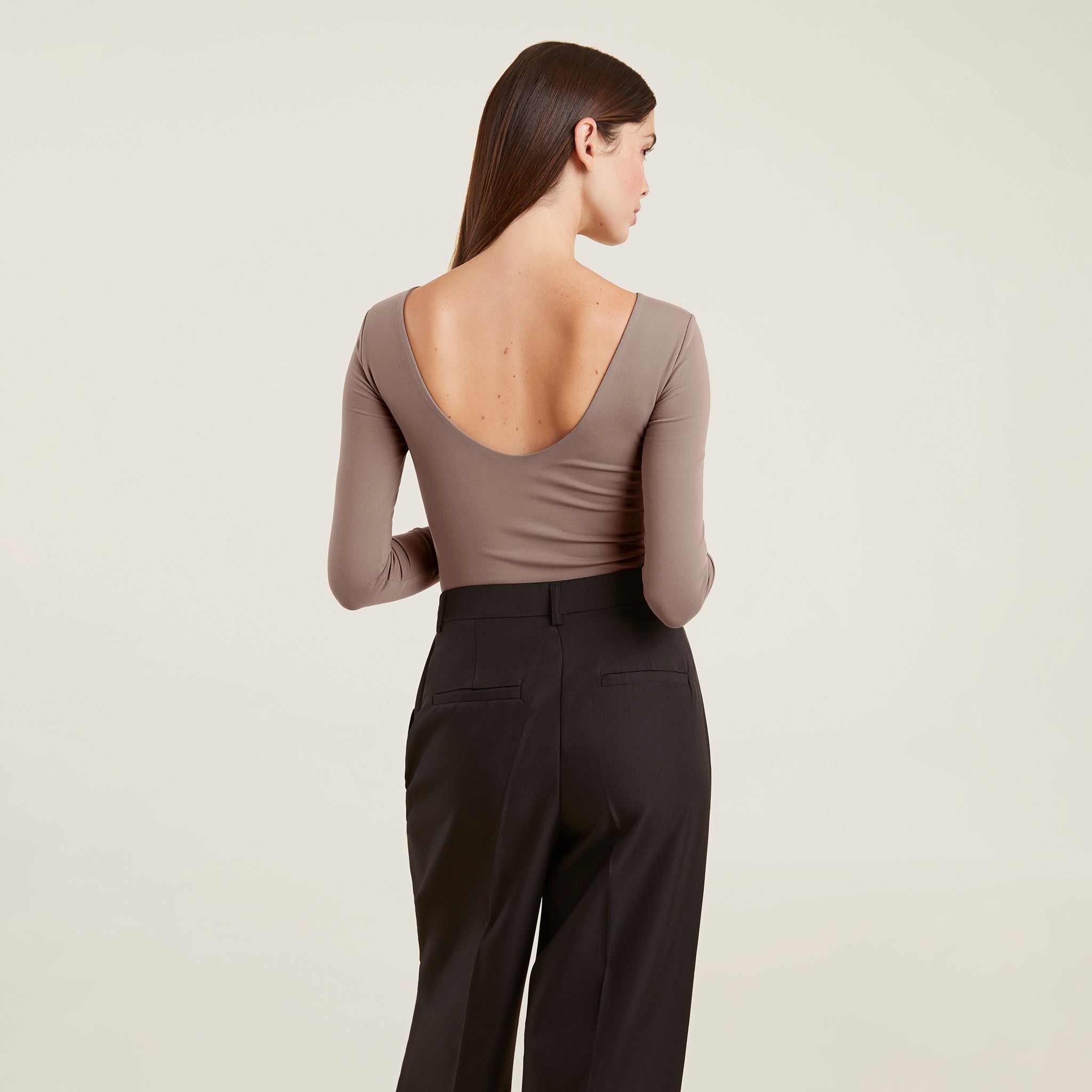 Open Back Bodysuit | Mocha
