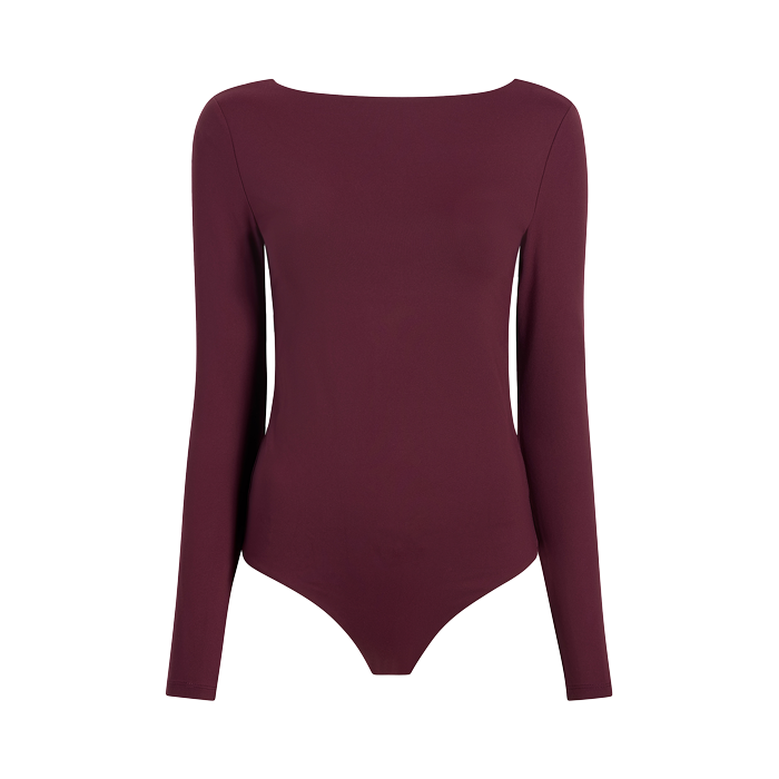 Open Back Bodysuit | Merlot