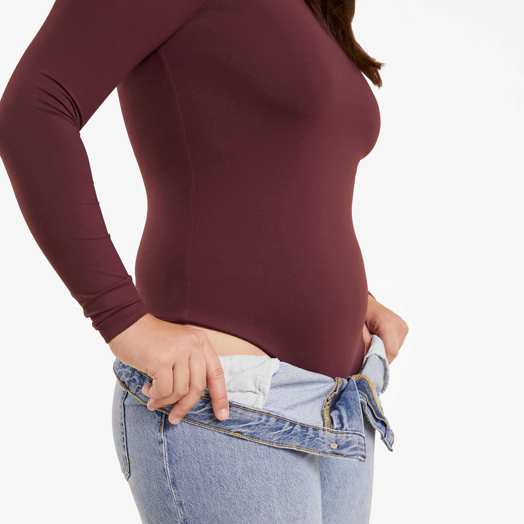 Open Back Bodysuit | Merlot