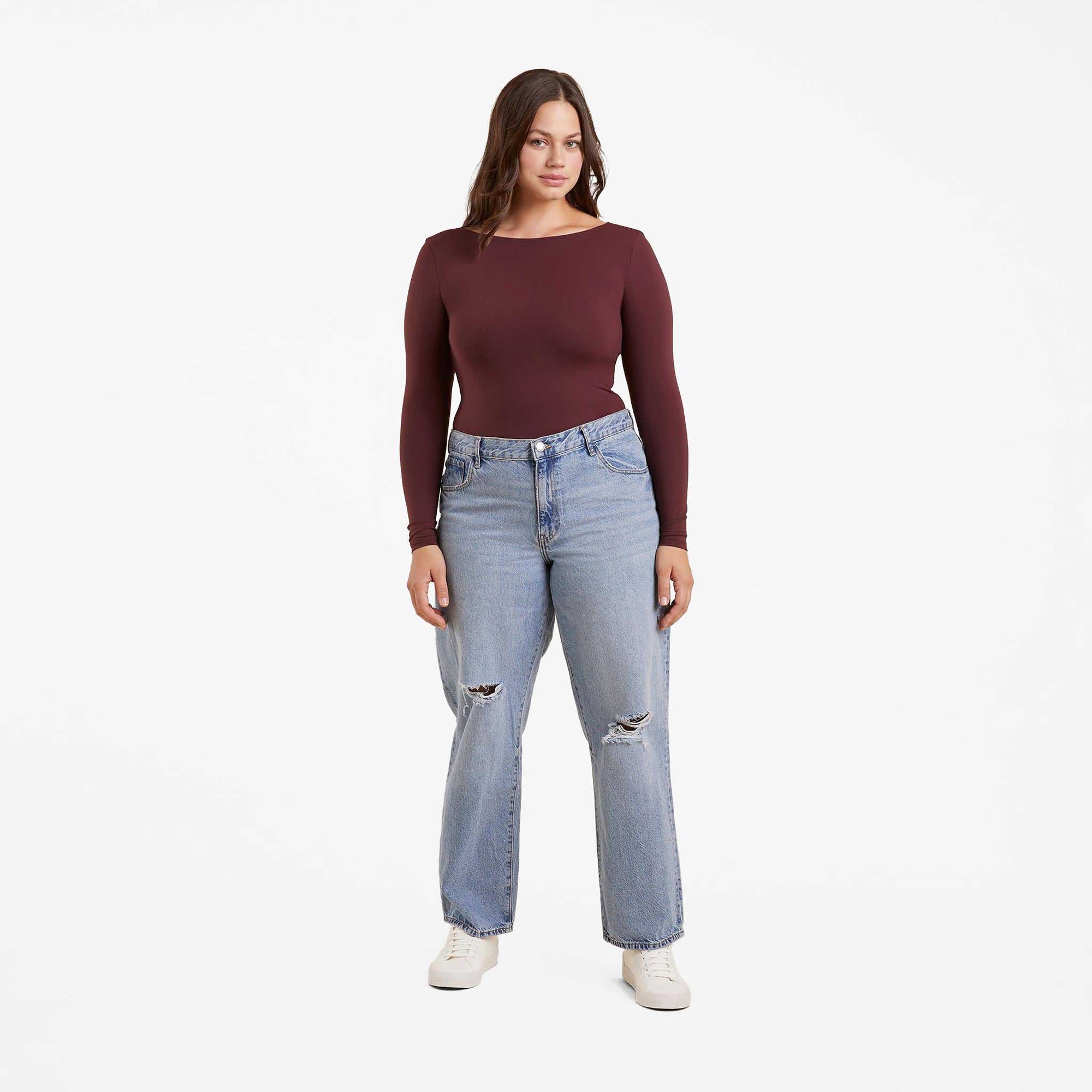 Open Back Bodysuit | Merlot