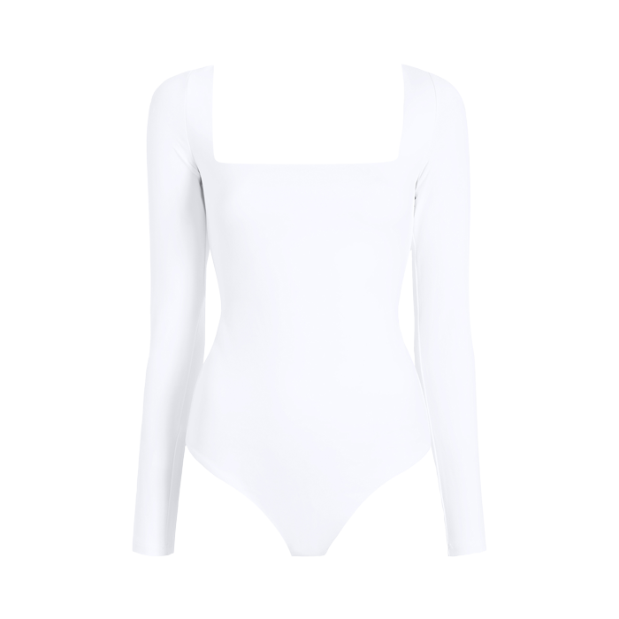 Long Sleeve Wide Square Neck Bodysuit