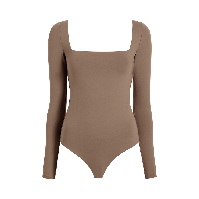 Long Sleeve Wide Square Neck Bodysuit