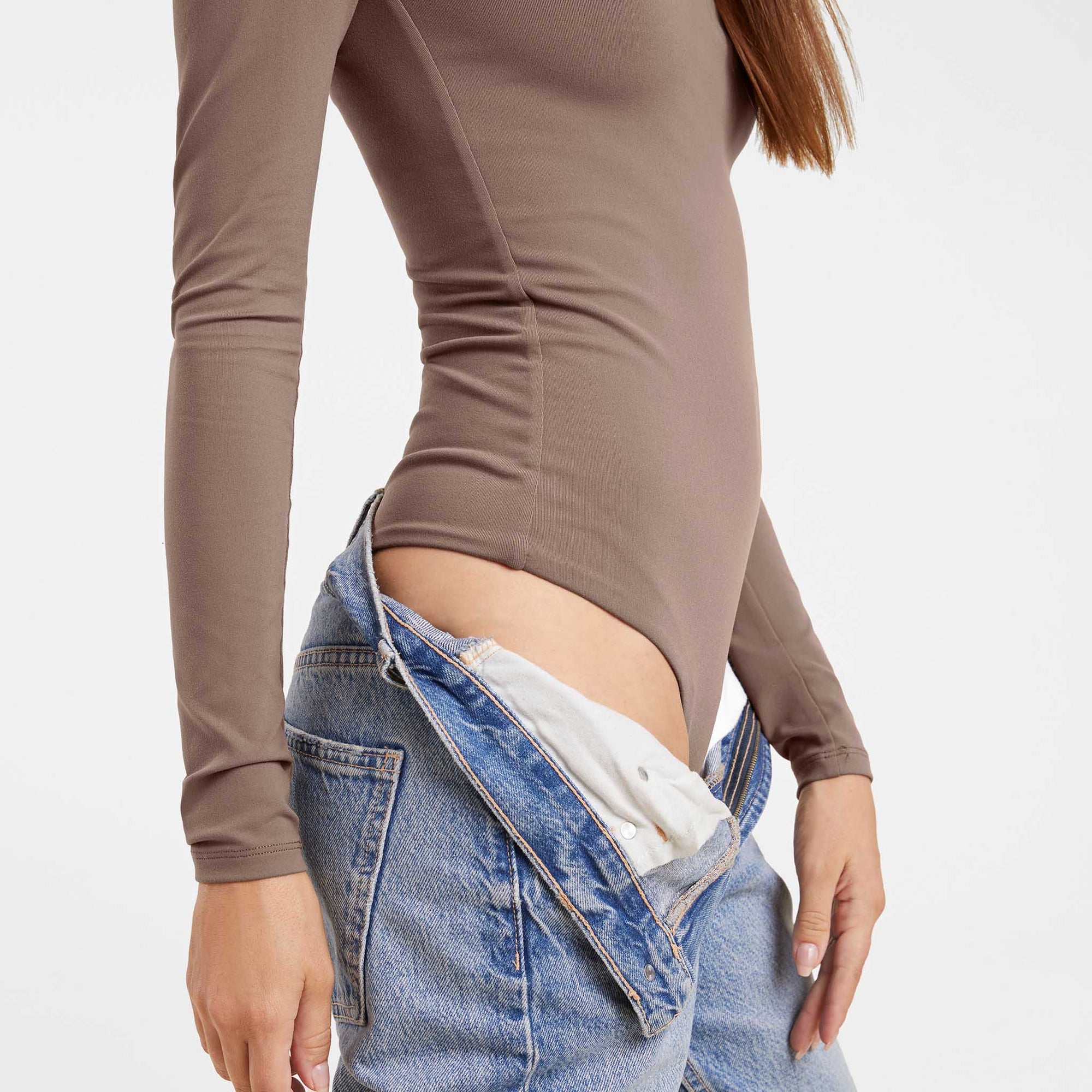 Long Sleeve Wide Square Neck Bodysuit