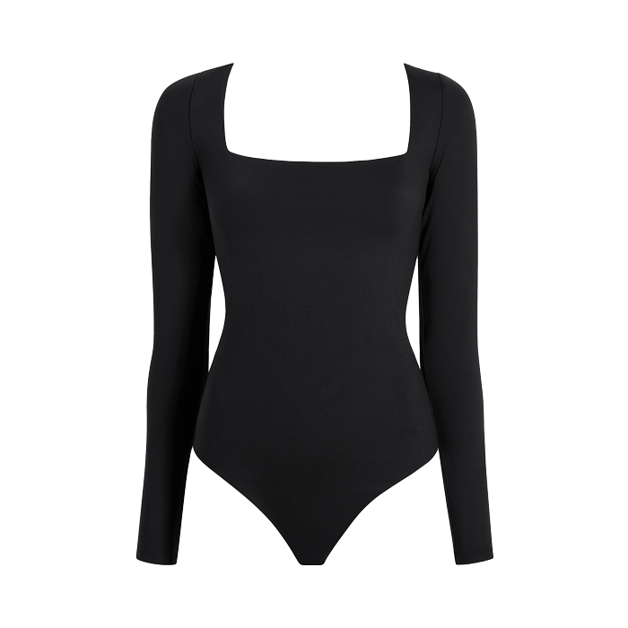 Long Sleeve Wide Square Neck Bodysuit
