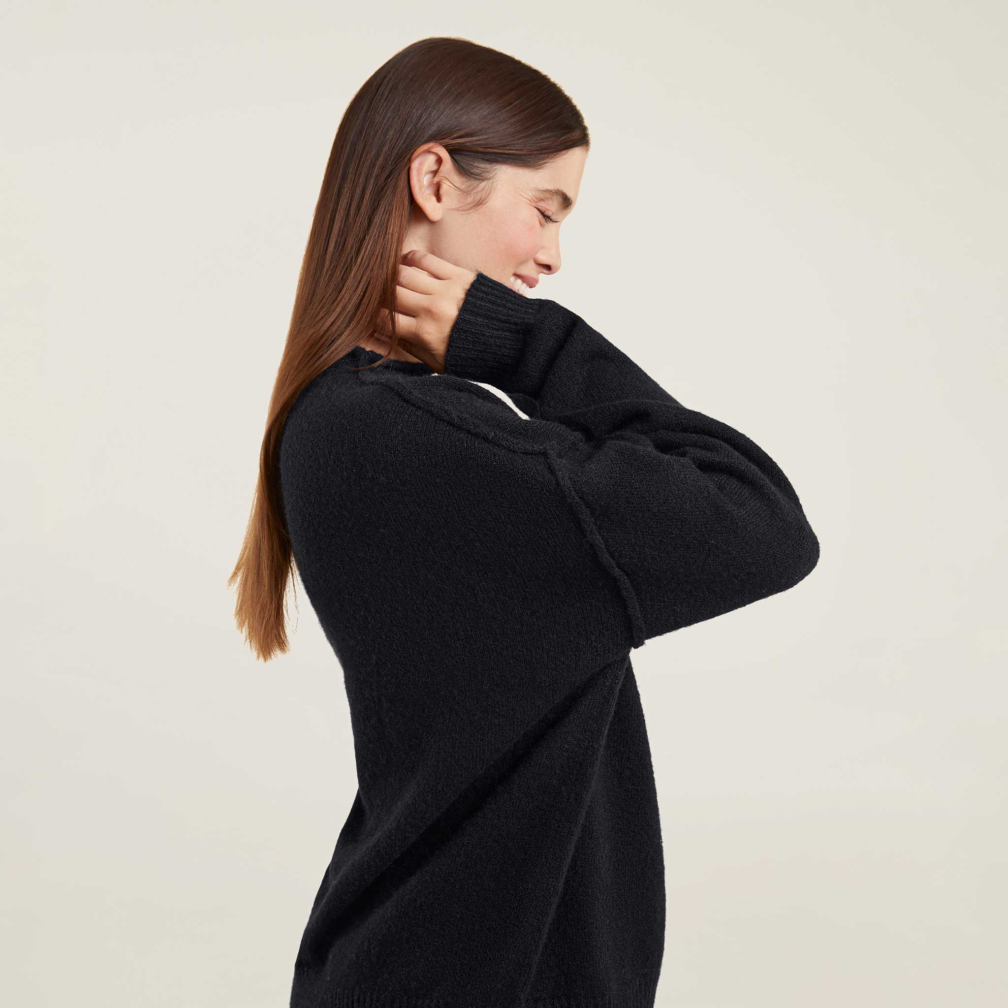 Mock Neck Sweater | Black