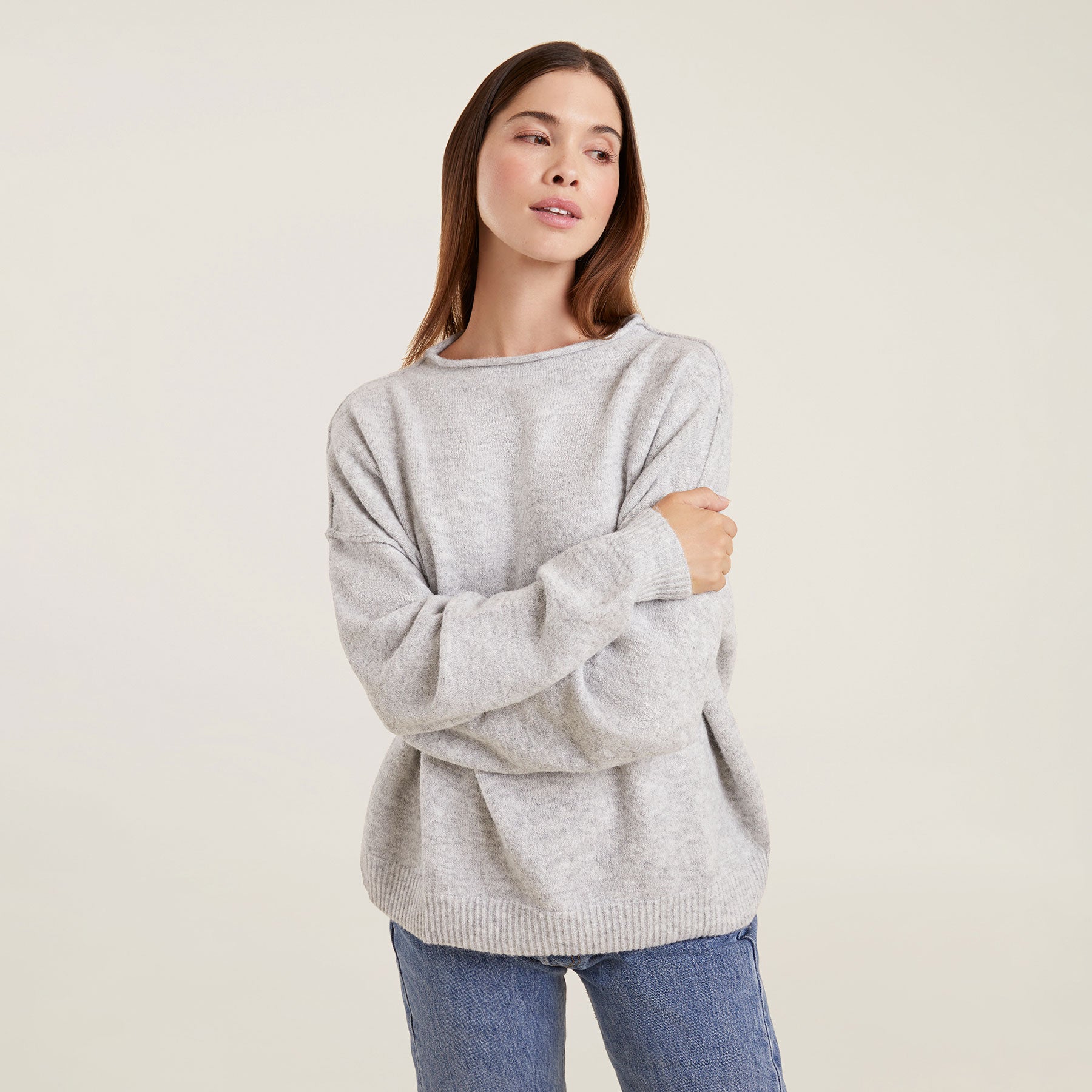 Cozy Knit Sweater | Heather Grey