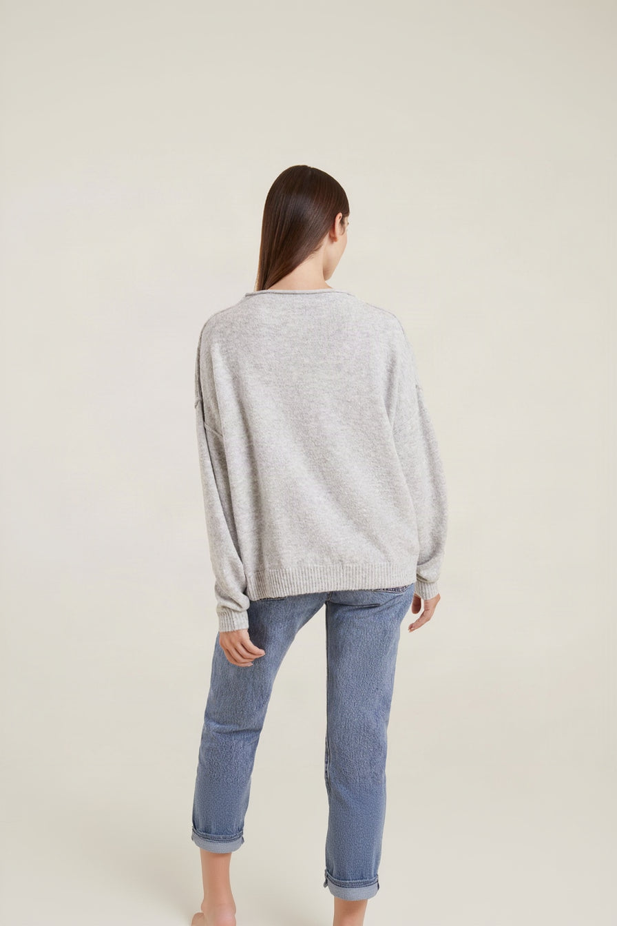 Cozy Knit Sweater | Heather Grey