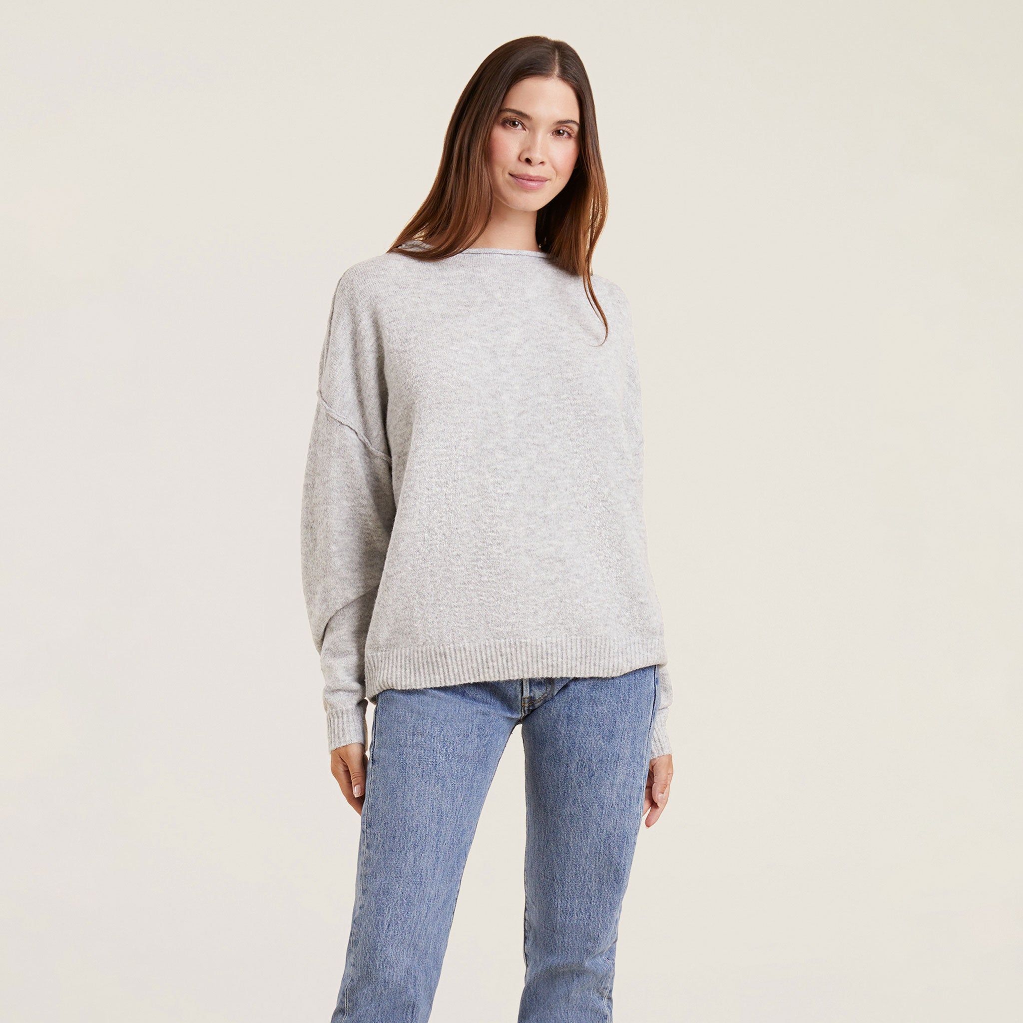 Cozy Knit Sweater | Heather Grey