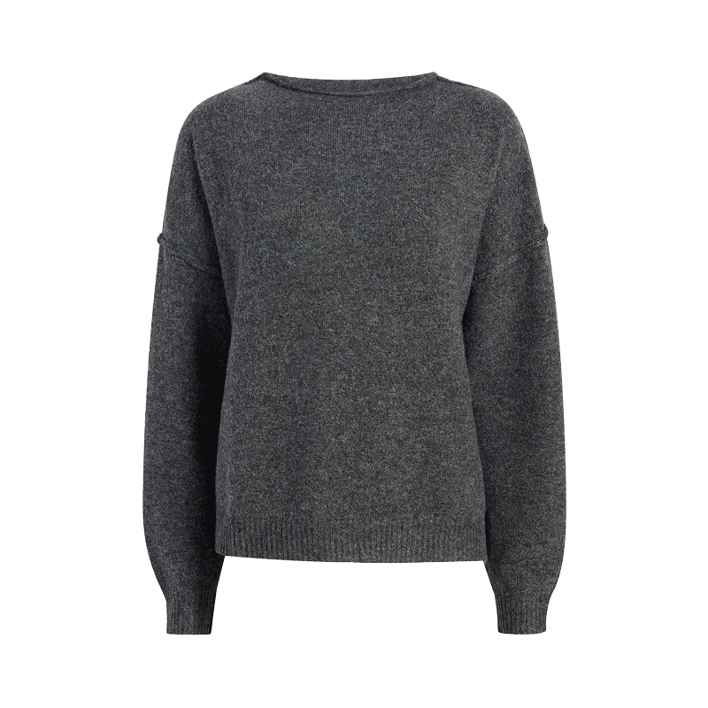 Mock Neck Sweater | Charcoal
