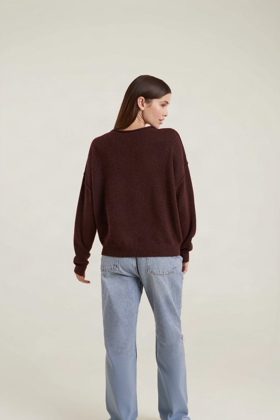 Cozy Knit Sweater | Merlot