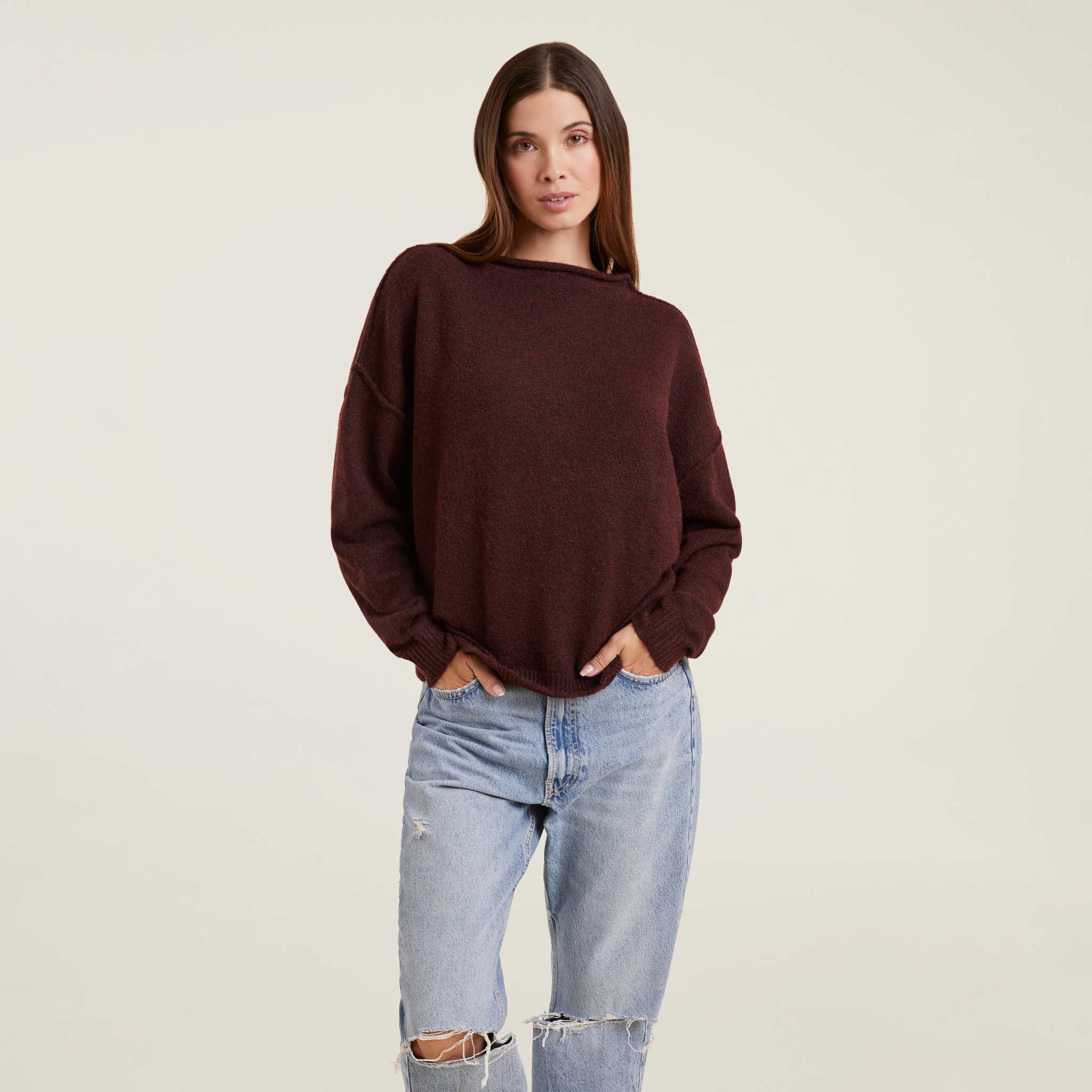 Cozy Knit Sweater | Merlot