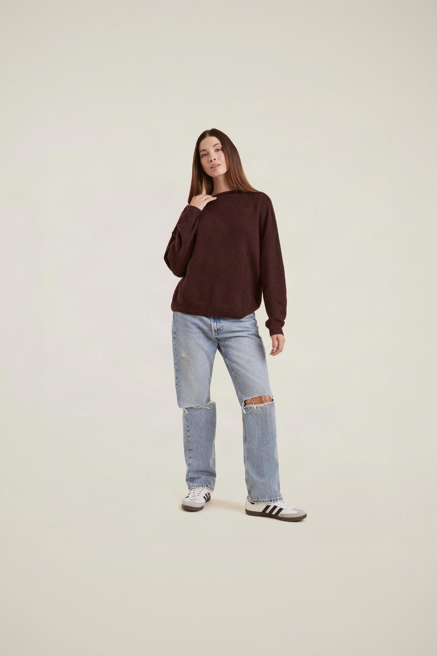 Cozy Knit Sweater | Merlot