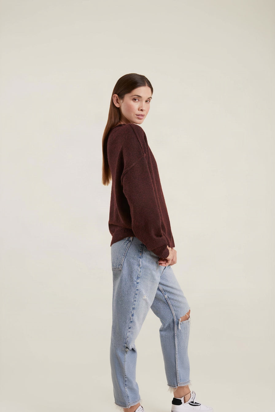 Cozy Knit Sweater | Merlot