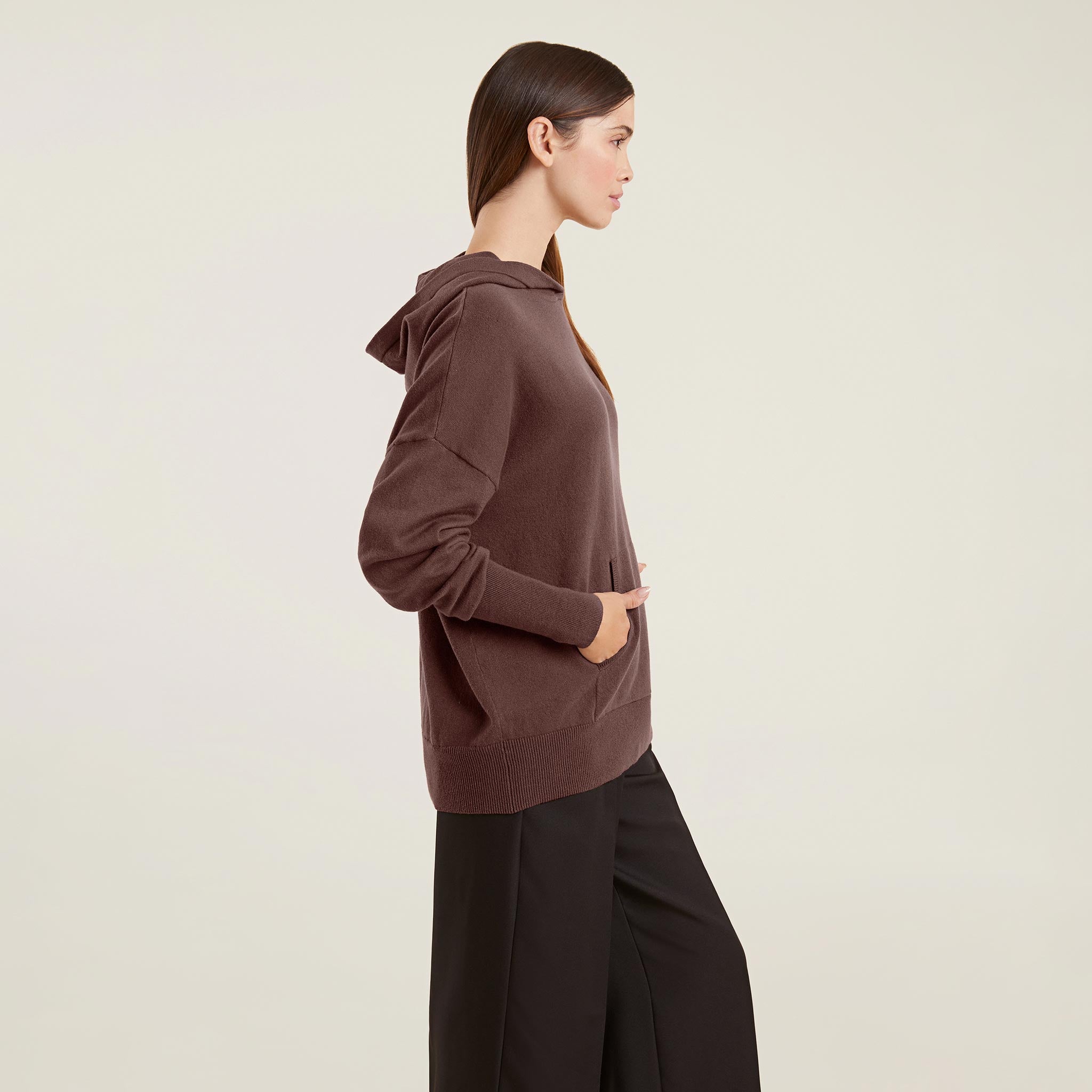 Luxe Knit Hoodie | Coffee