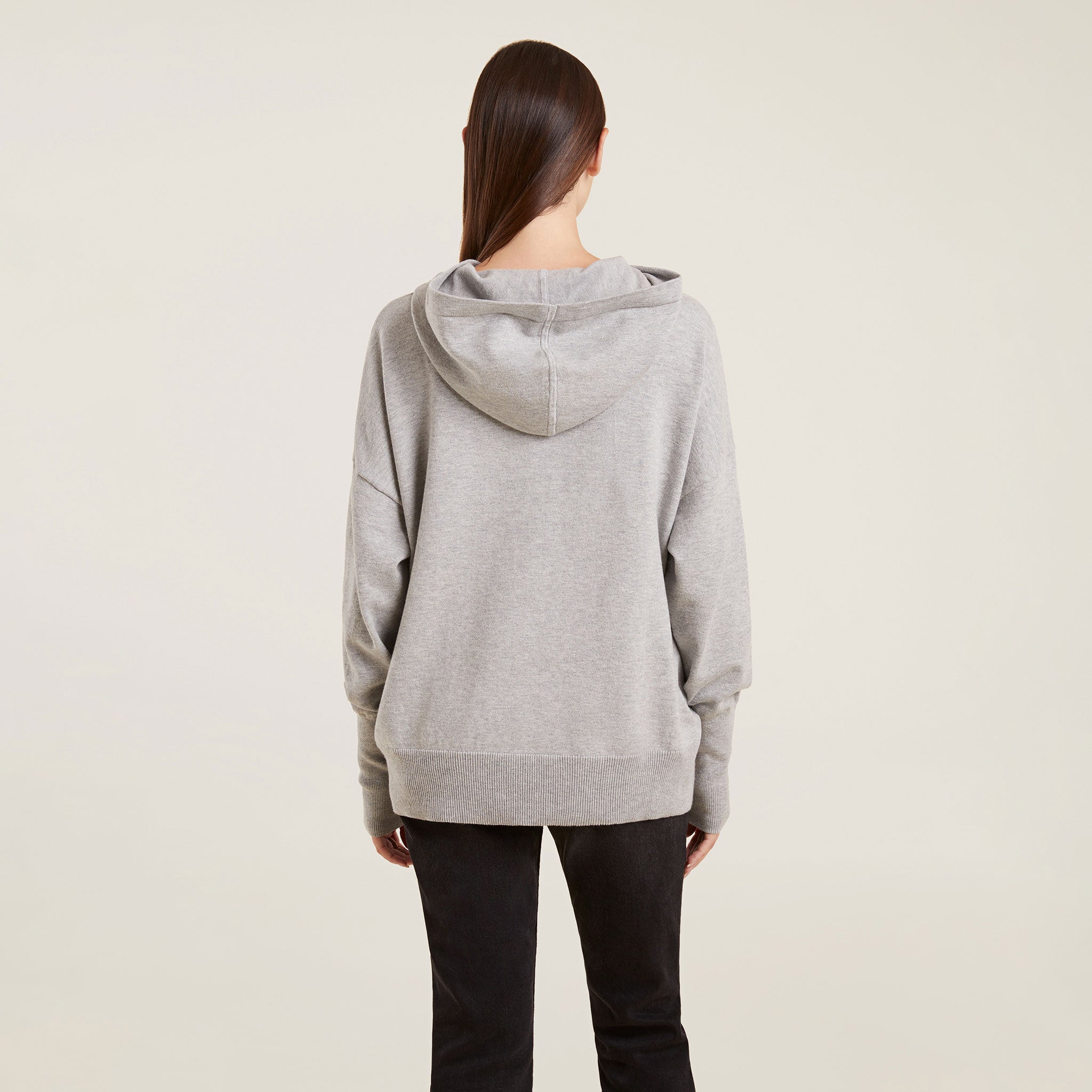 Luxe Knit Hoodie | Heather Grey