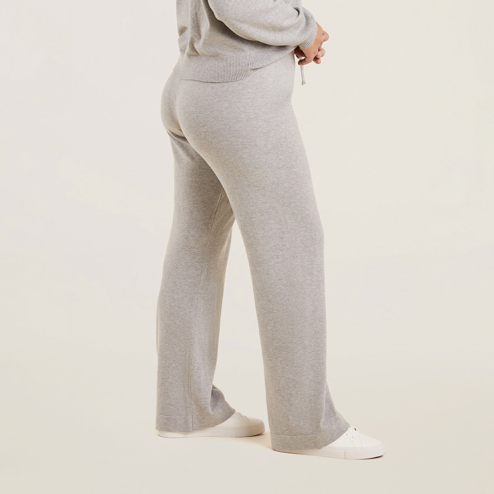 Luxe Knit Wide Leg Pant | Heather Grey
