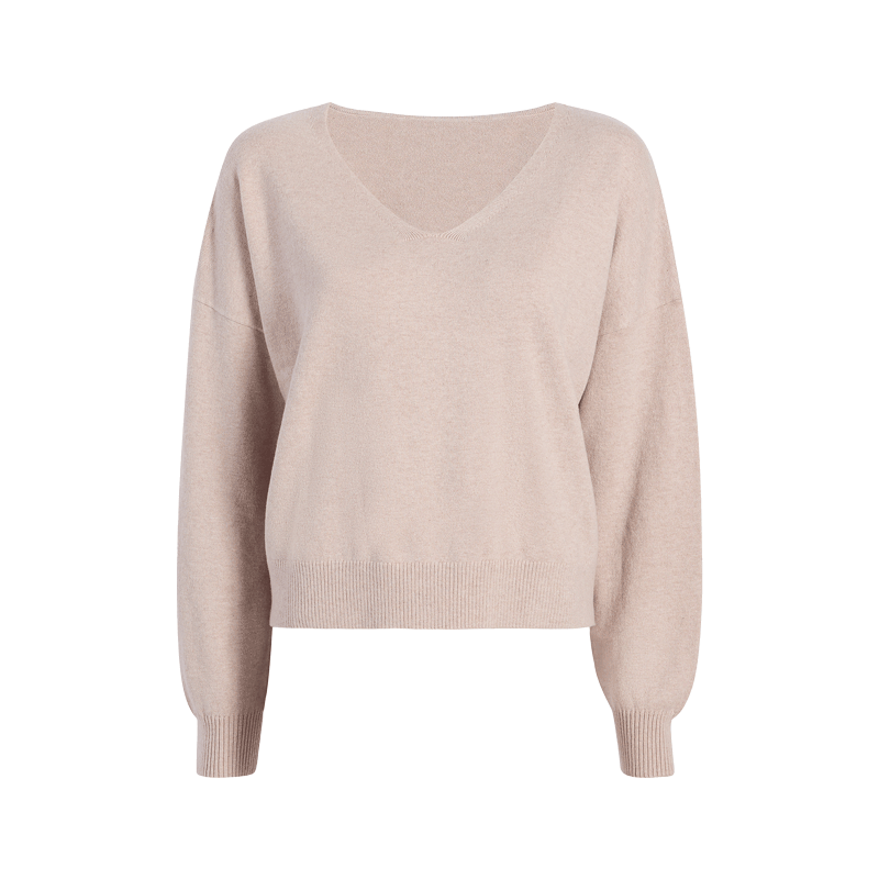 Luxe Knit V-Neck Sweater | Doe