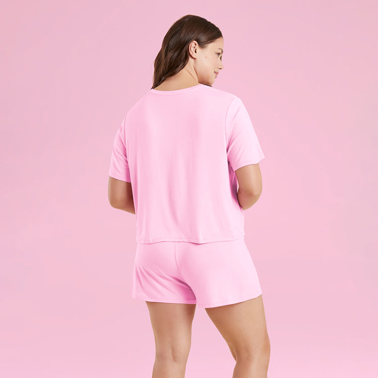 Women's Pajama Shorts Set | Bubblegum Pink