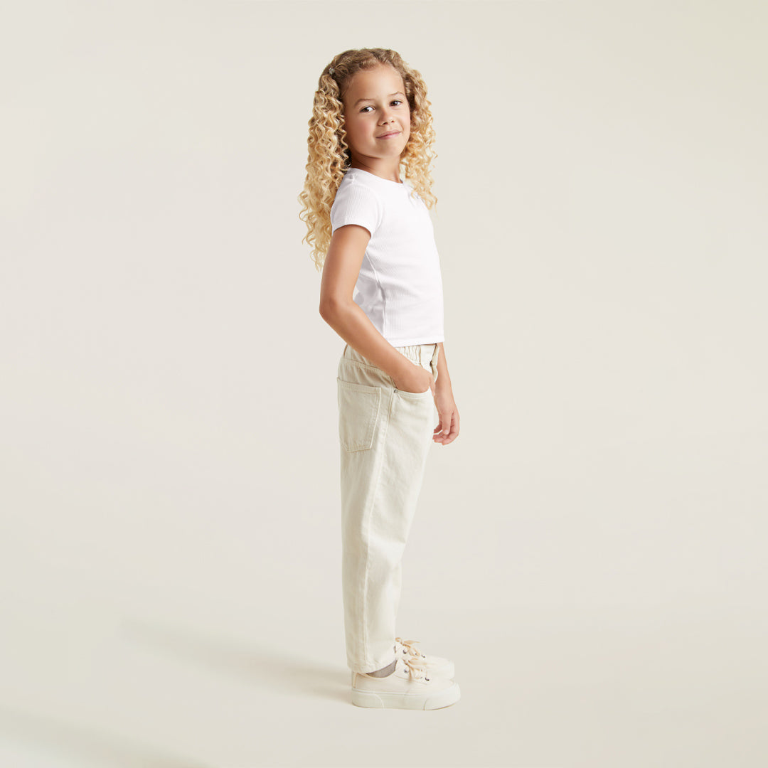Color:White | tones Ribbed Tee – toddler t-shirts