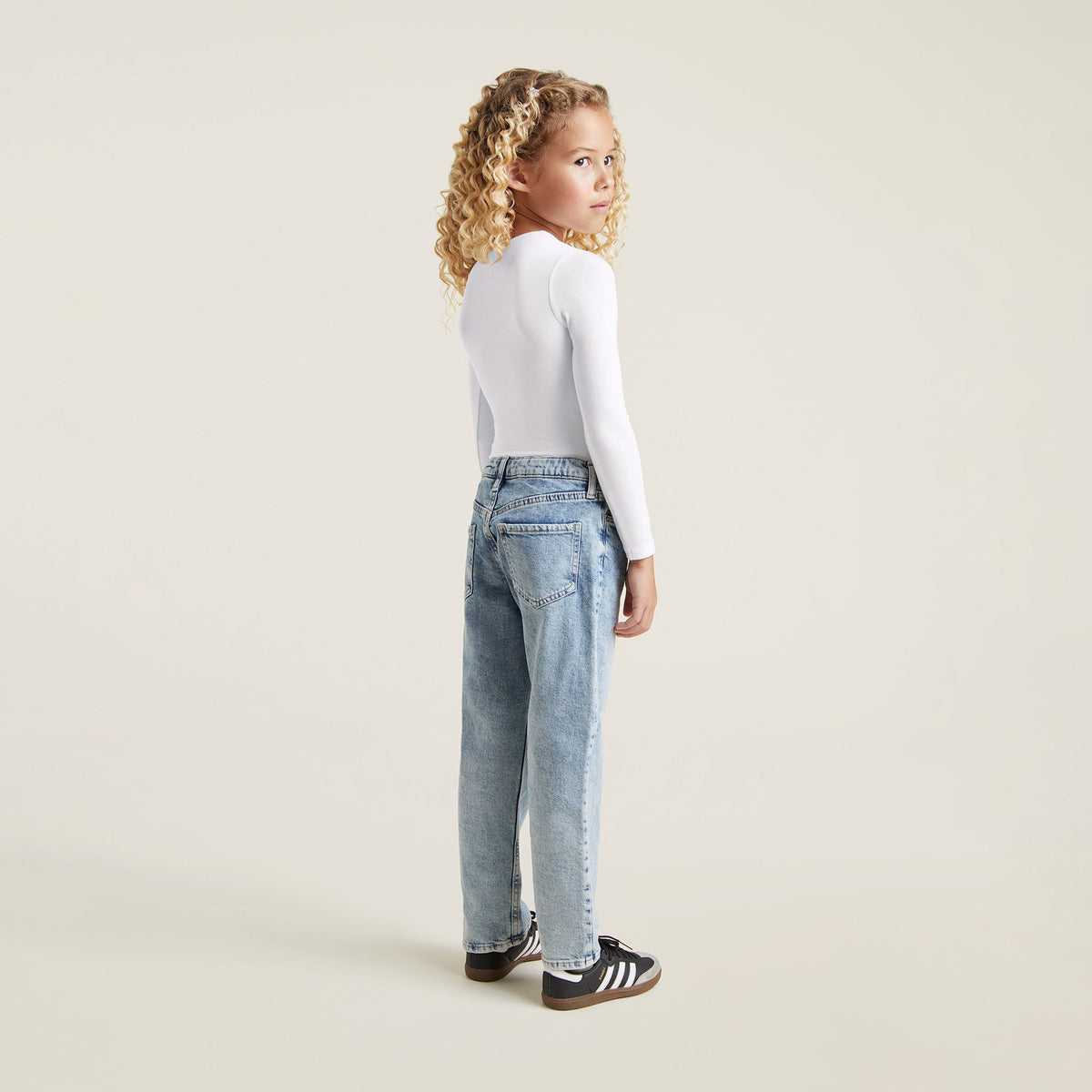 Color:White | tones Long Sleeve Crewneck Bodysuit – toddler bodysuits