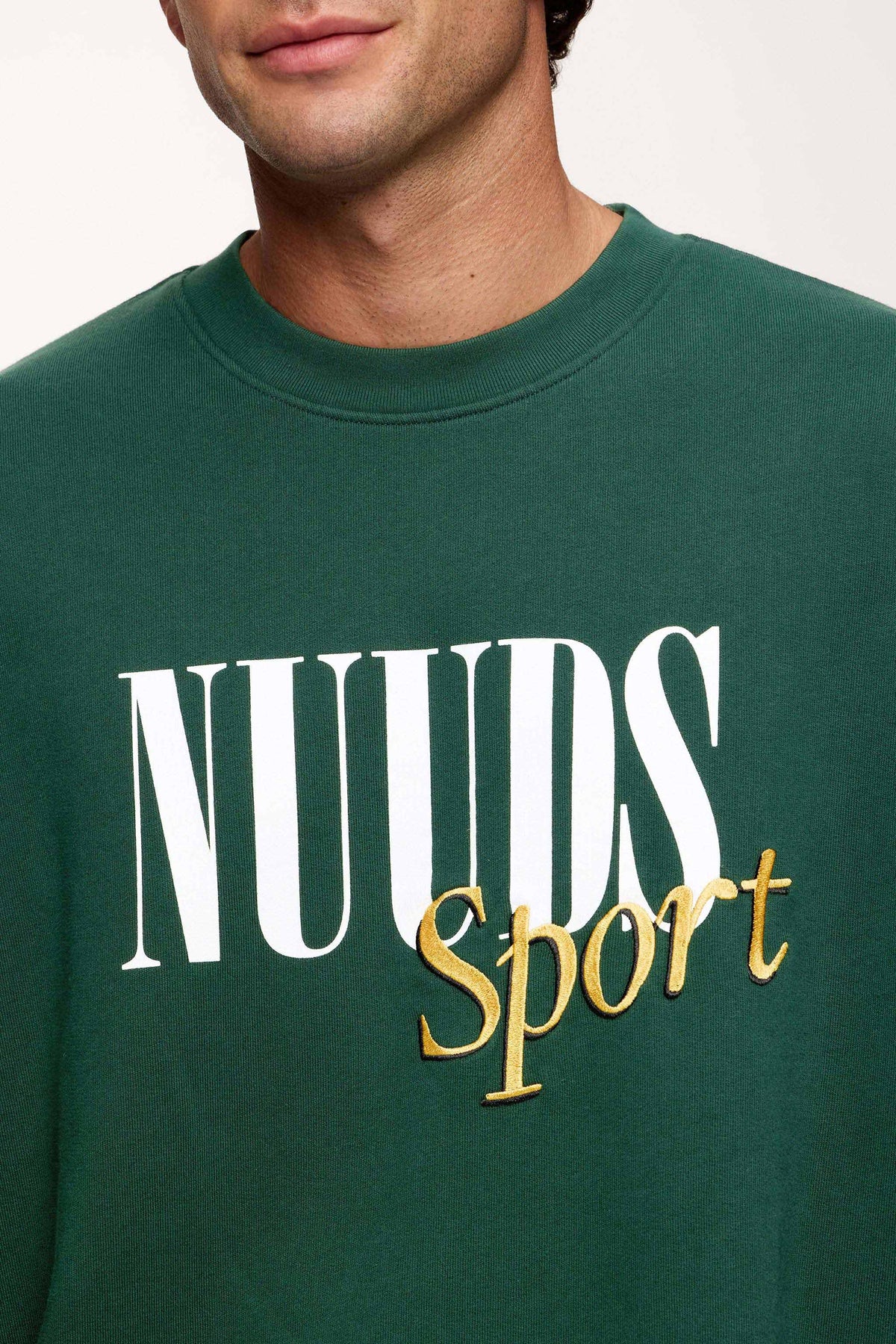 Color:Hunter | nuuds sport crewneck sweater – cozy women’s crewneck cotton sweatshirt relaxed fit
