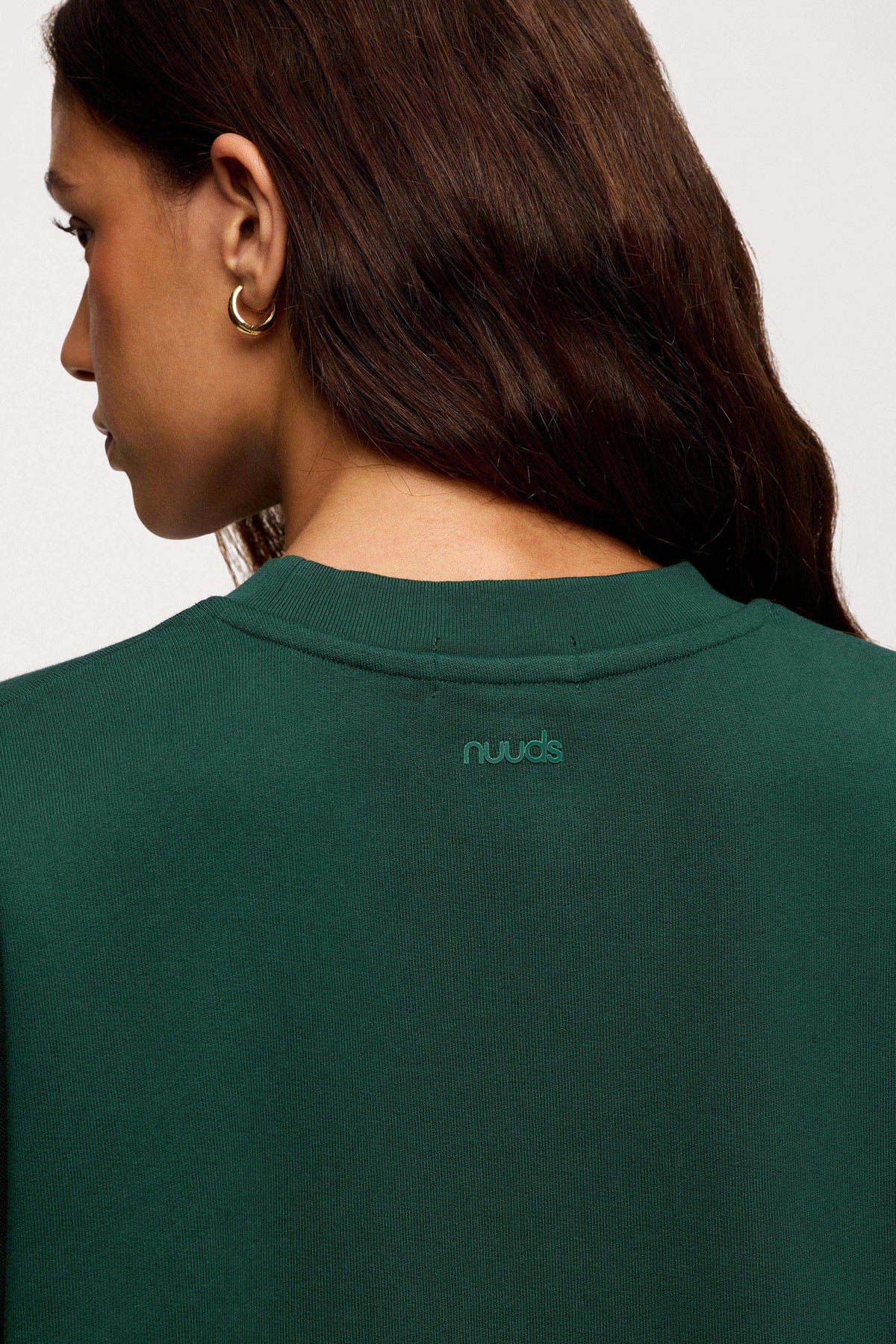 Color:Hunter | nuuds sport crewneck sweater – cozy women’s crewneck cotton sweatshirt relaxed fit
