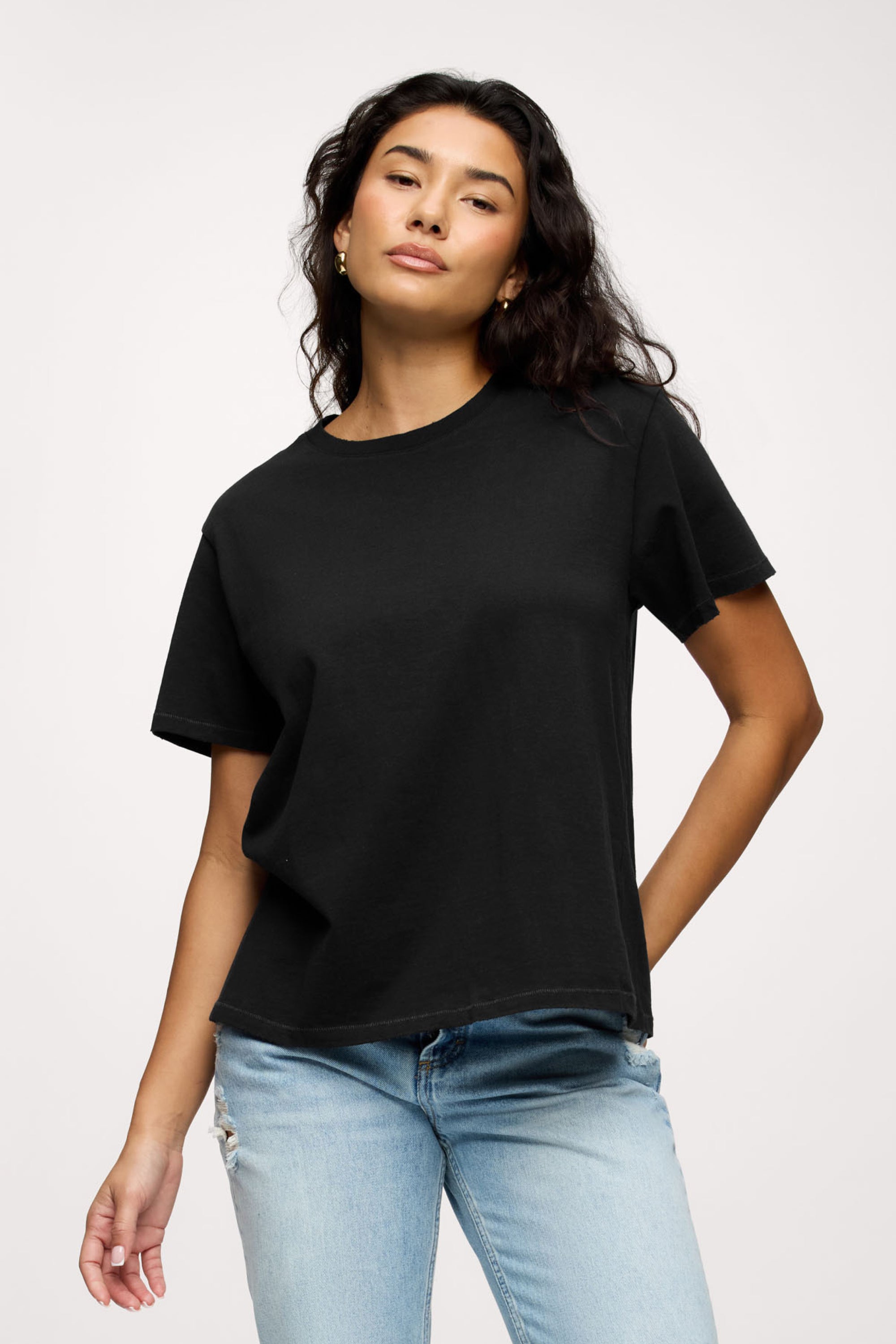 nuuds everyday t-shirt – womens cotton t-shirt relaxed fit t-shirts for women